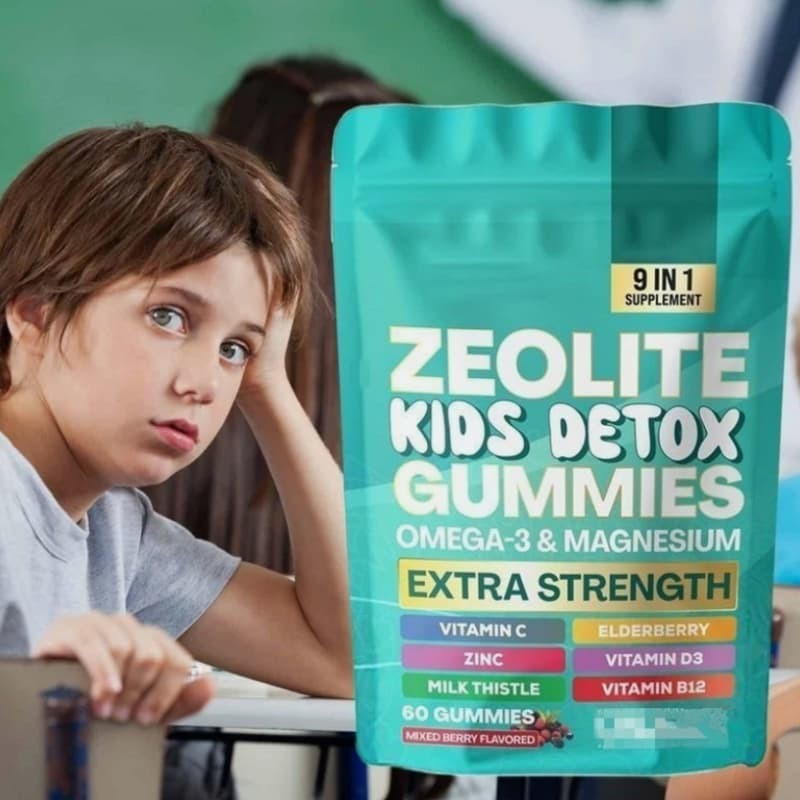 Detox Gummies Kids All-in-One Mixed Berry Flavored Zeolite 60 Gummies