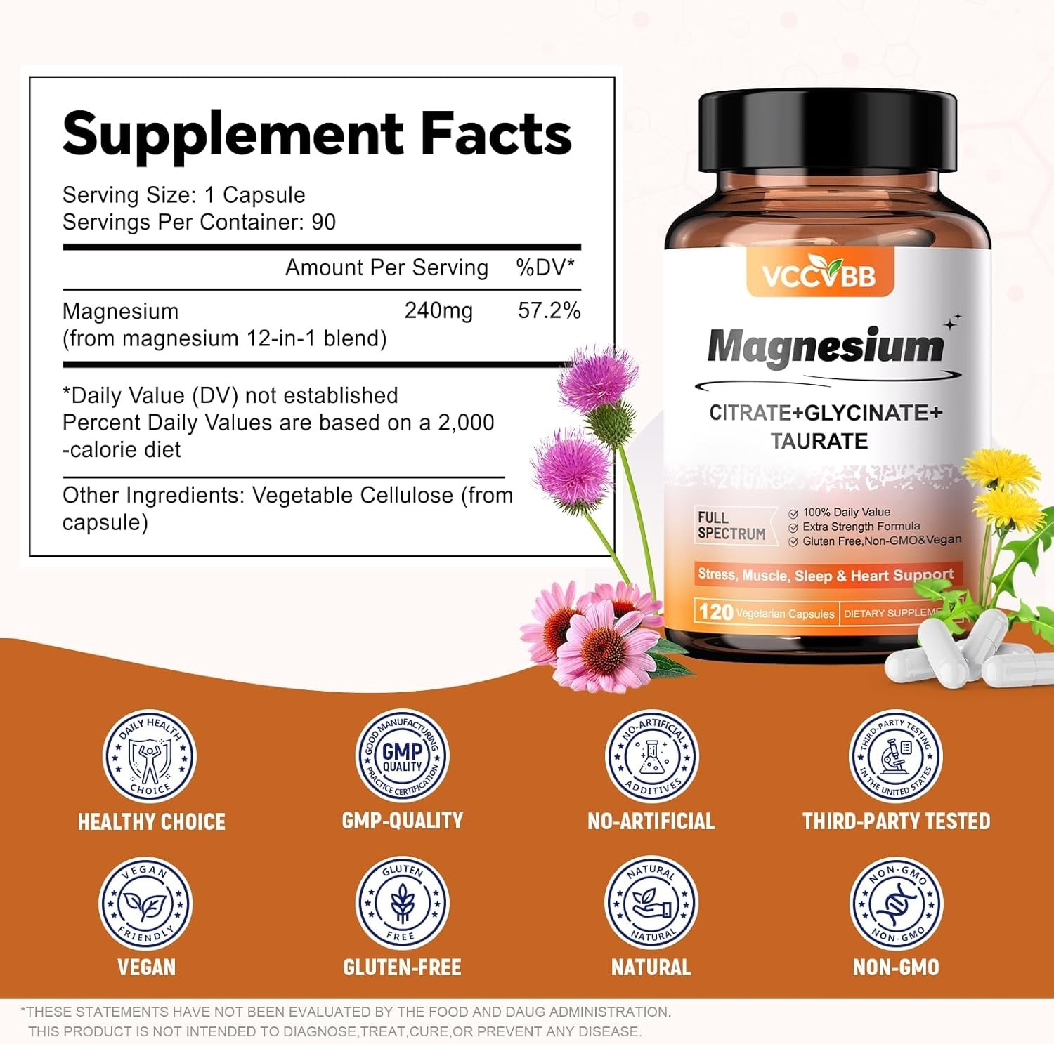 Magnesium Complex 600mg – 12 Types of Magnesium, Sleep & Muscle Support 120 ct