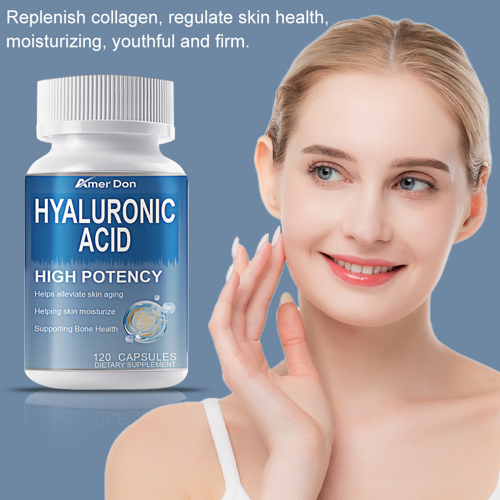 Hyaluronic Acid Capsules | 850 mg | 120 Capsules | Non-GMO |Gluten-Free