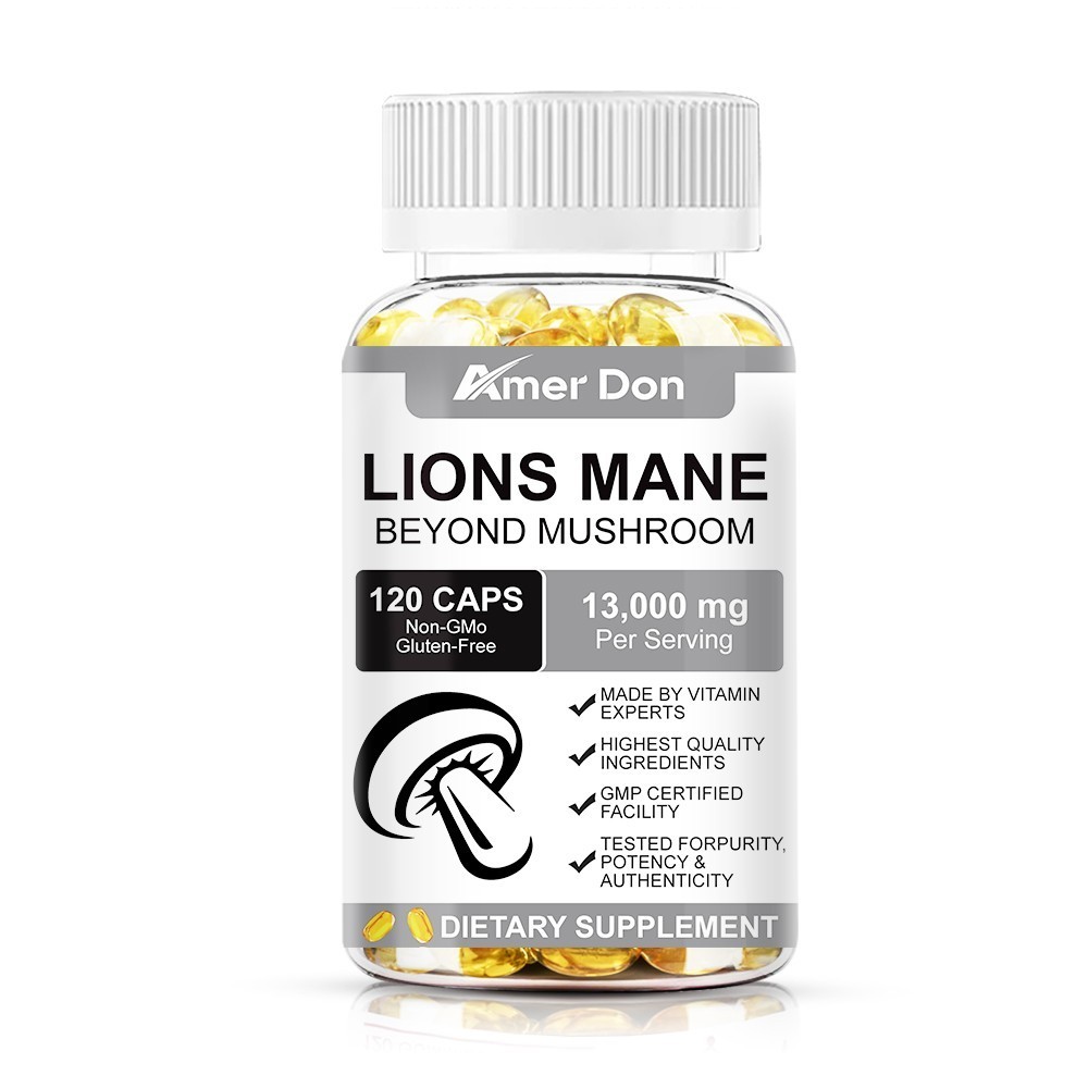 Organic Lion’s Mane Mushroom Softgels 13000 mg – MEMORY, FOCUS, STRESS SUPPORT