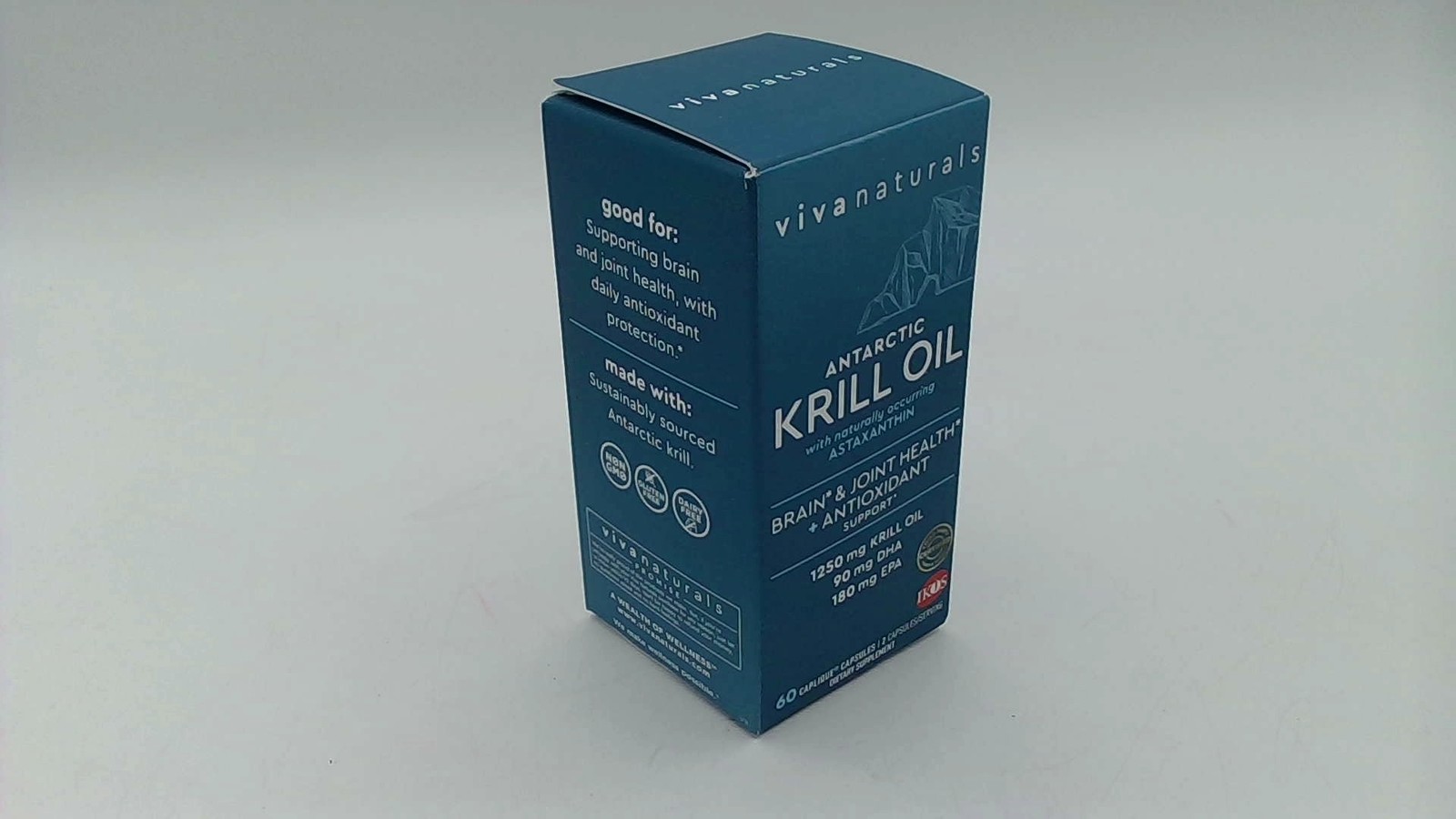 Viva Naturals Antarctic Krill Oil Omega 3 Fatty Acid 1250mg, EPA DHA