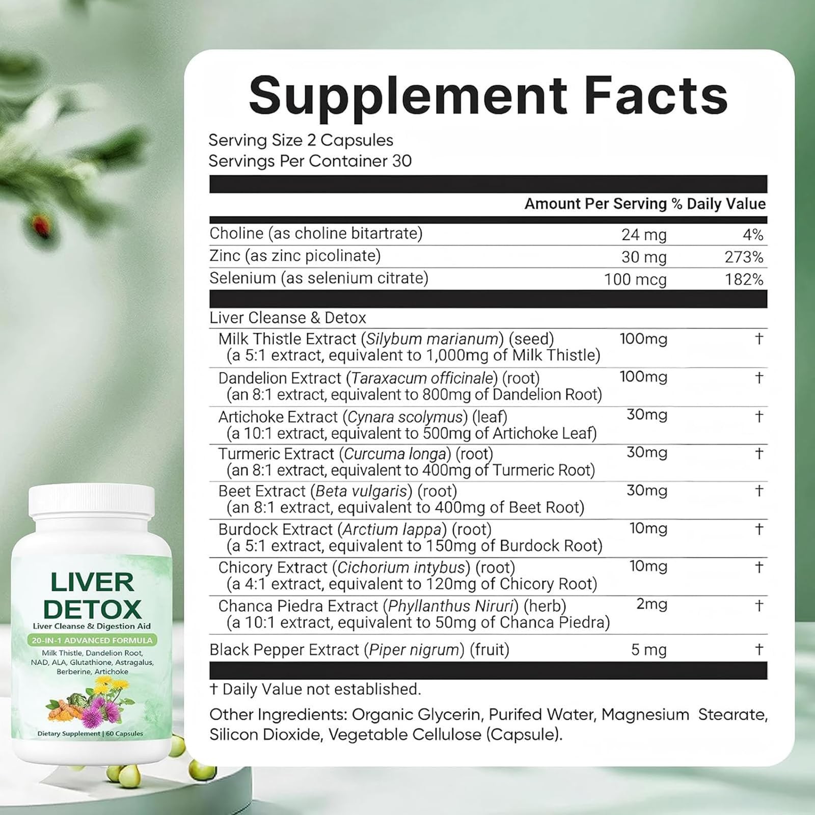 Nutrapure Liver Detox Capsules, 20-in-1 60 Count (Pack of 1)