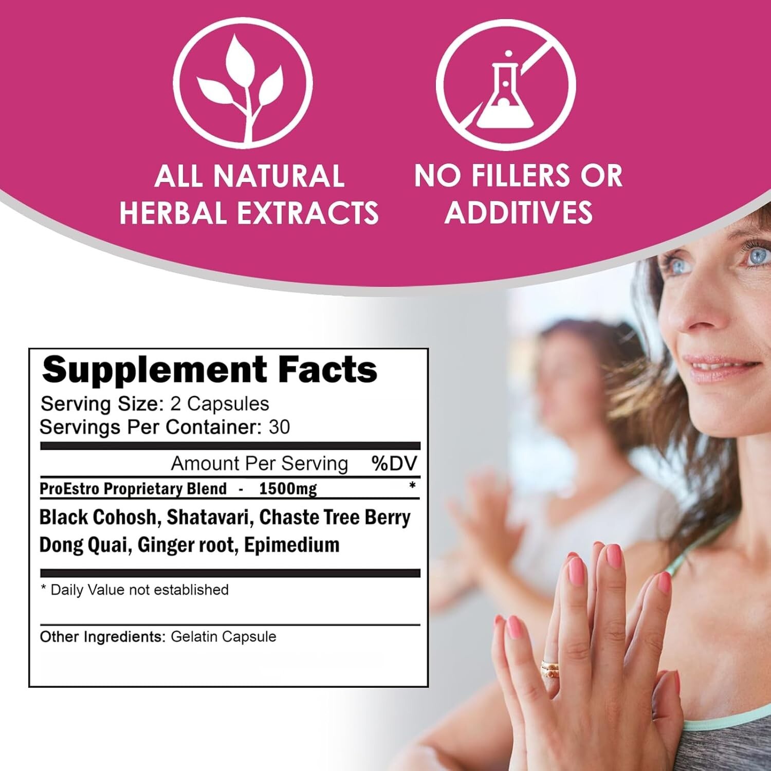 PROESTRO | Estrogen Support Supplement for Women | 60 Easy-to-Swallow Capsules