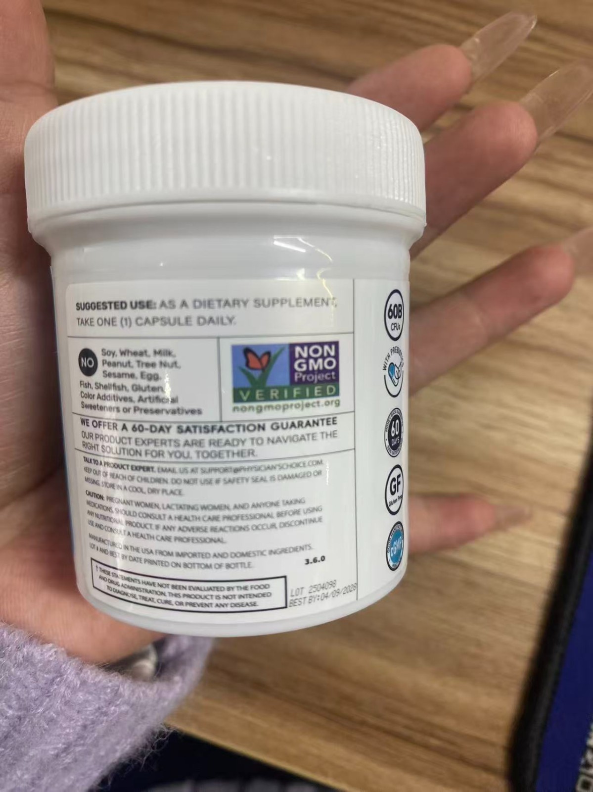 Physician’s Choice 60 Billion Probiotic 3 Pack 60 Capsules Gut Health