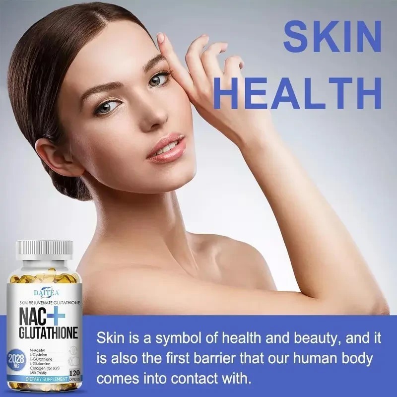 3PCS Nac Glutathione Collagen Capsules Skin Anti-Aging Antioxidant Anti-allergic