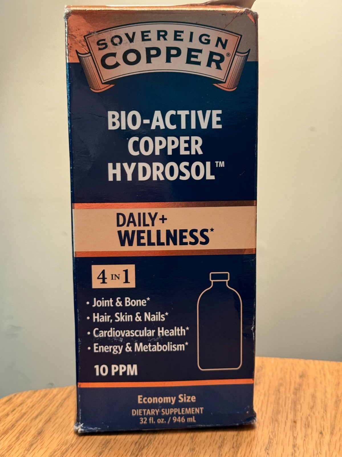 Sovereign Bio-Active Copper Hydrosol – Bioavailable Liquid Supplement 32 oz 9/26