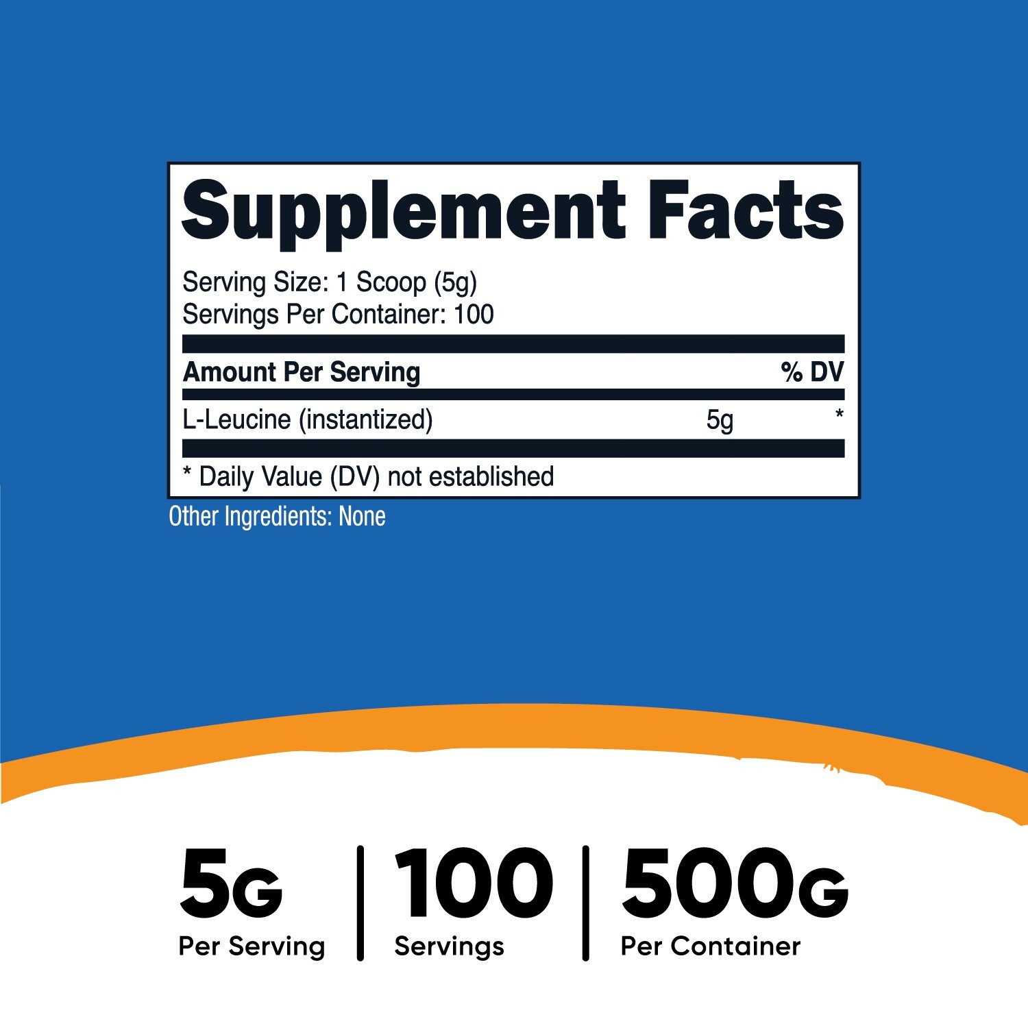 Nutricost L-Leucine Powder 500G – High Quality, Gluten Free, Non-GMO