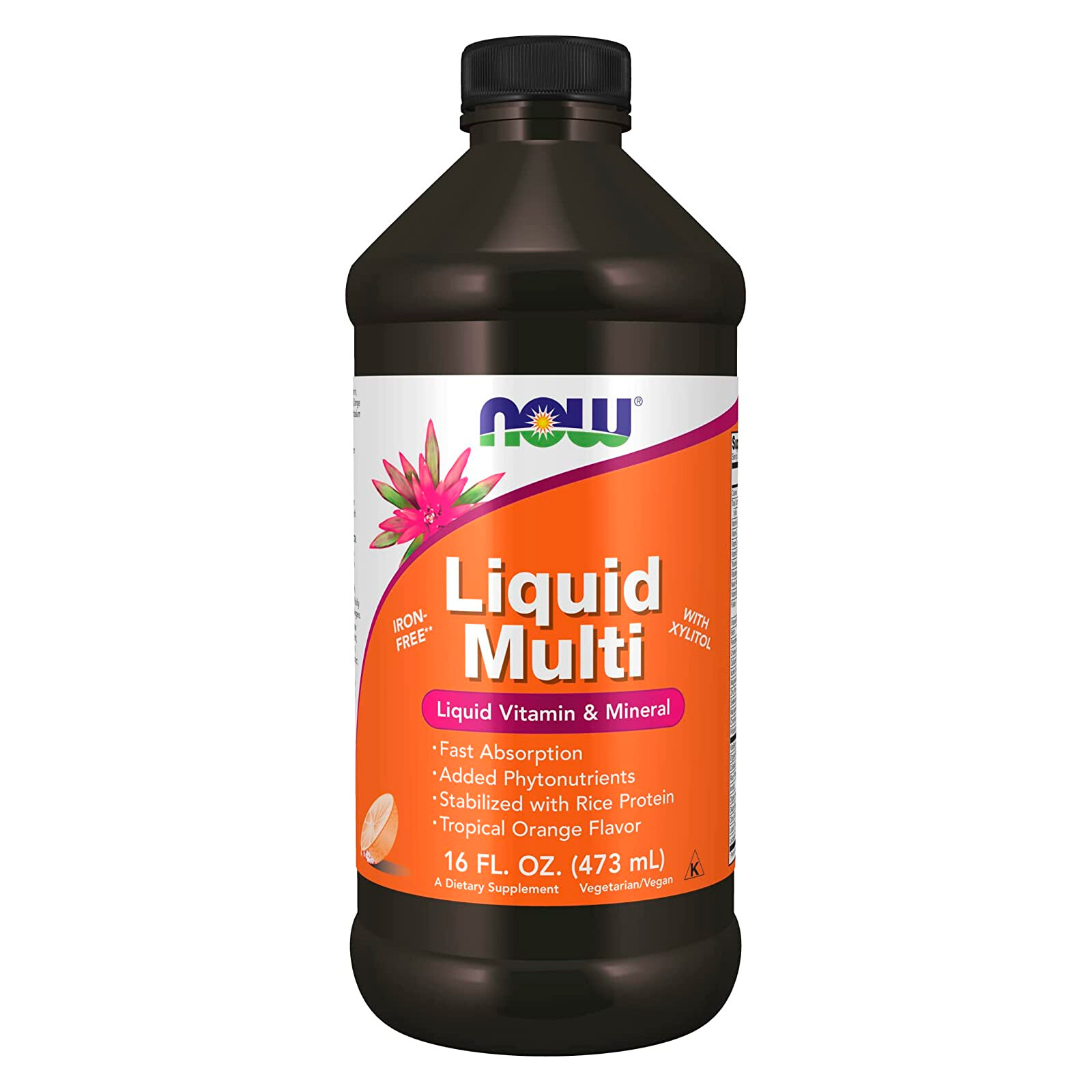 NOW FOODS Liquid Multi Tropical Orange Flavor 16 fl oz