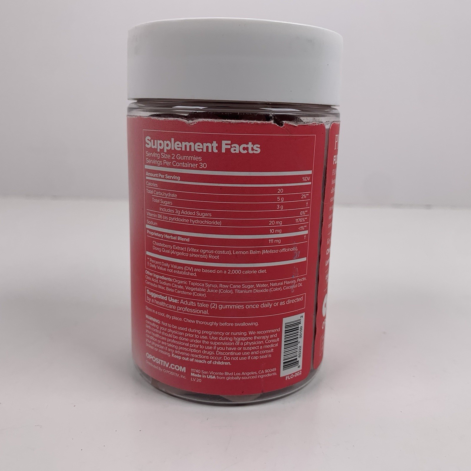 (4) O Positiv Health FLO PMS Gummy Vitamins Women PMS & Menstrual O+ EXP 6/26
