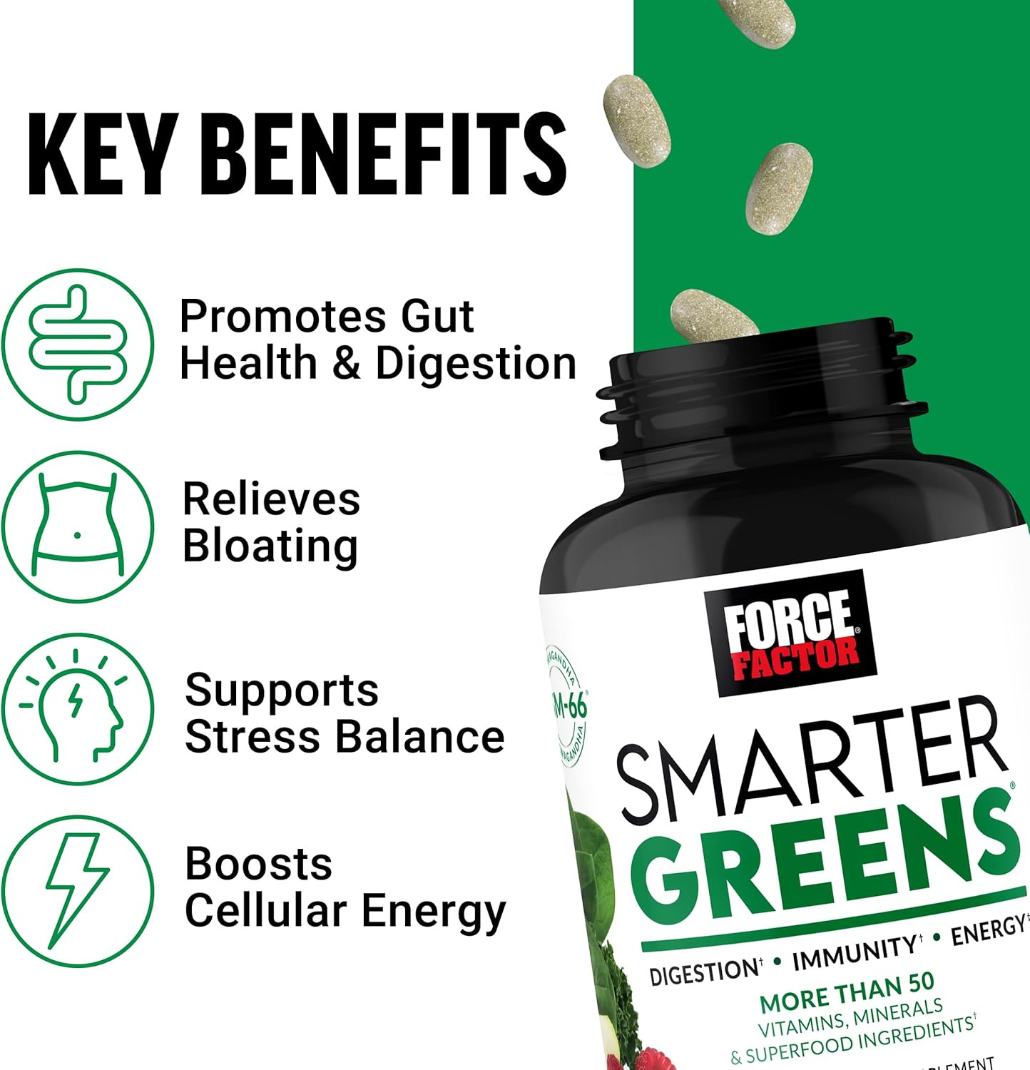 Smarter Greens Tablets, Greens Supplement with 25+ Superfoods and Antioxidant…
