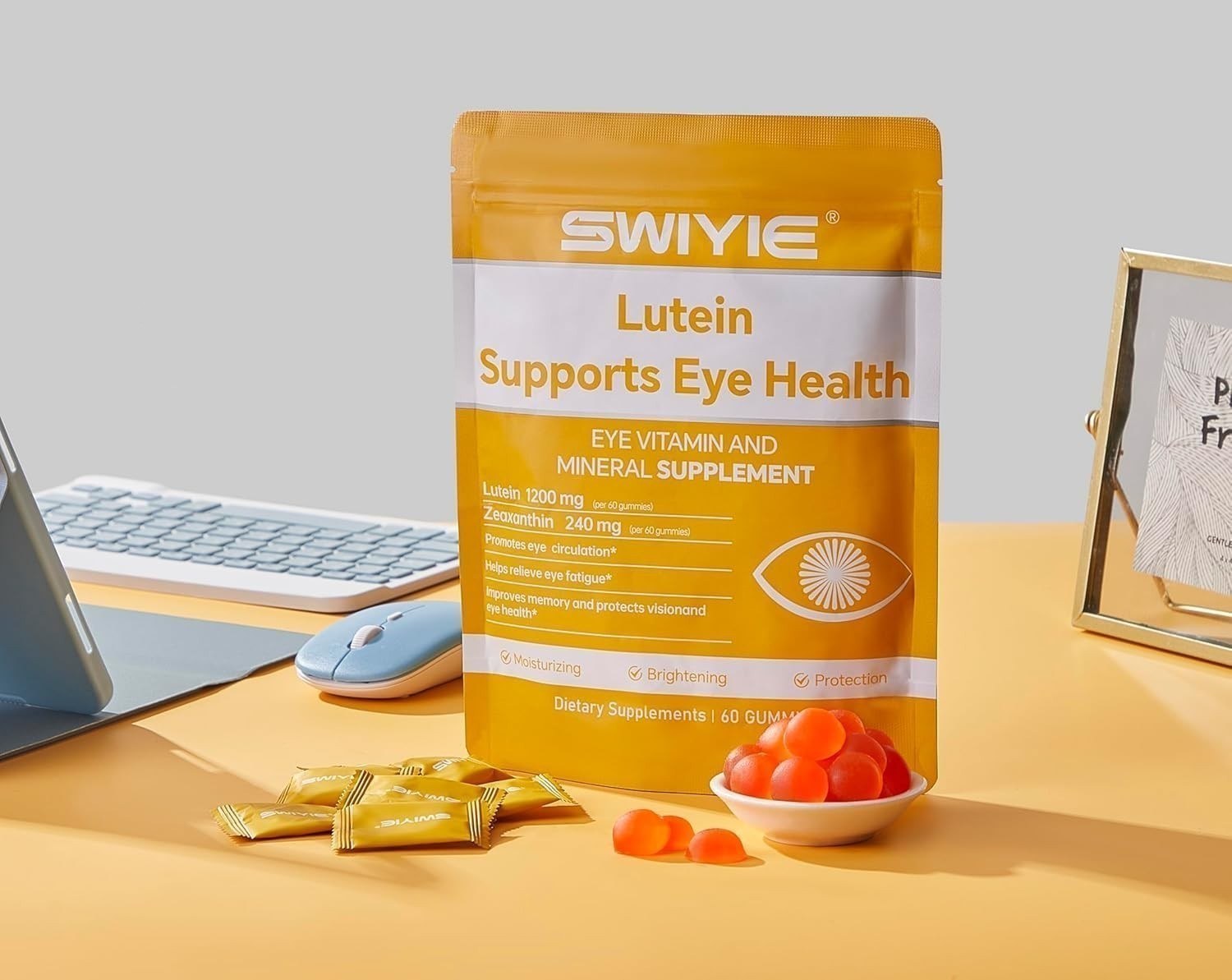 SWIYIE Lutein Gummies – Eye Health Support with Lutein & Zeaxanthin, 60 Gums NEW