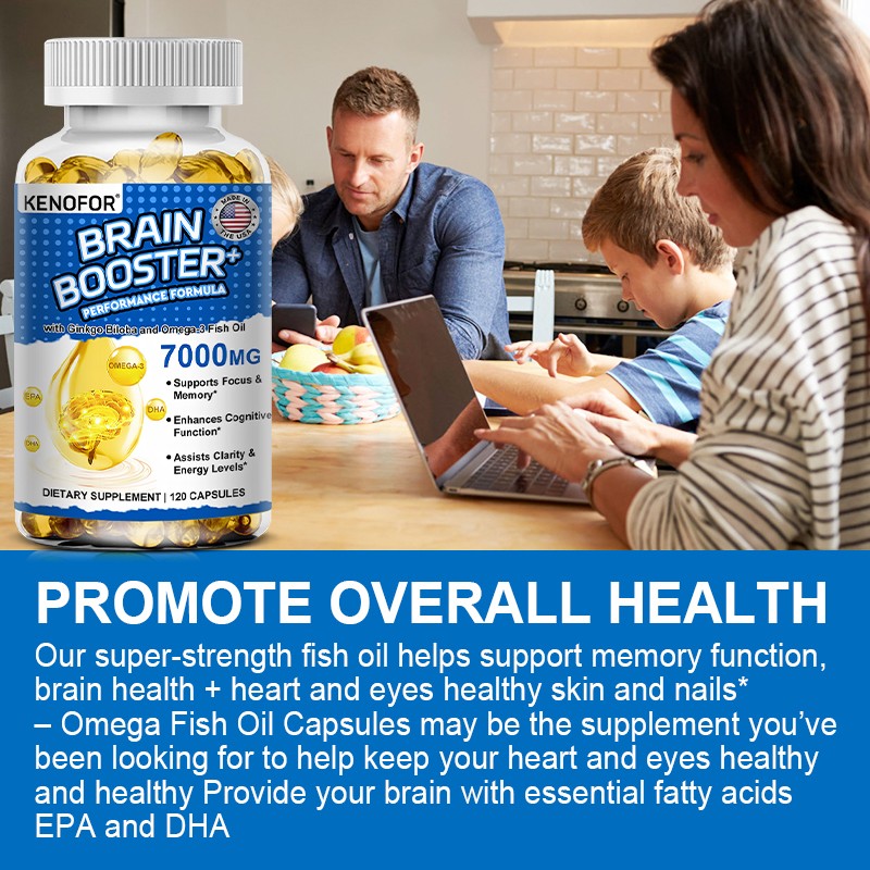 Kenofor Performance Formula with Ginkgo Biloba Omega 3 Fish Oil 30/60/120 Caps