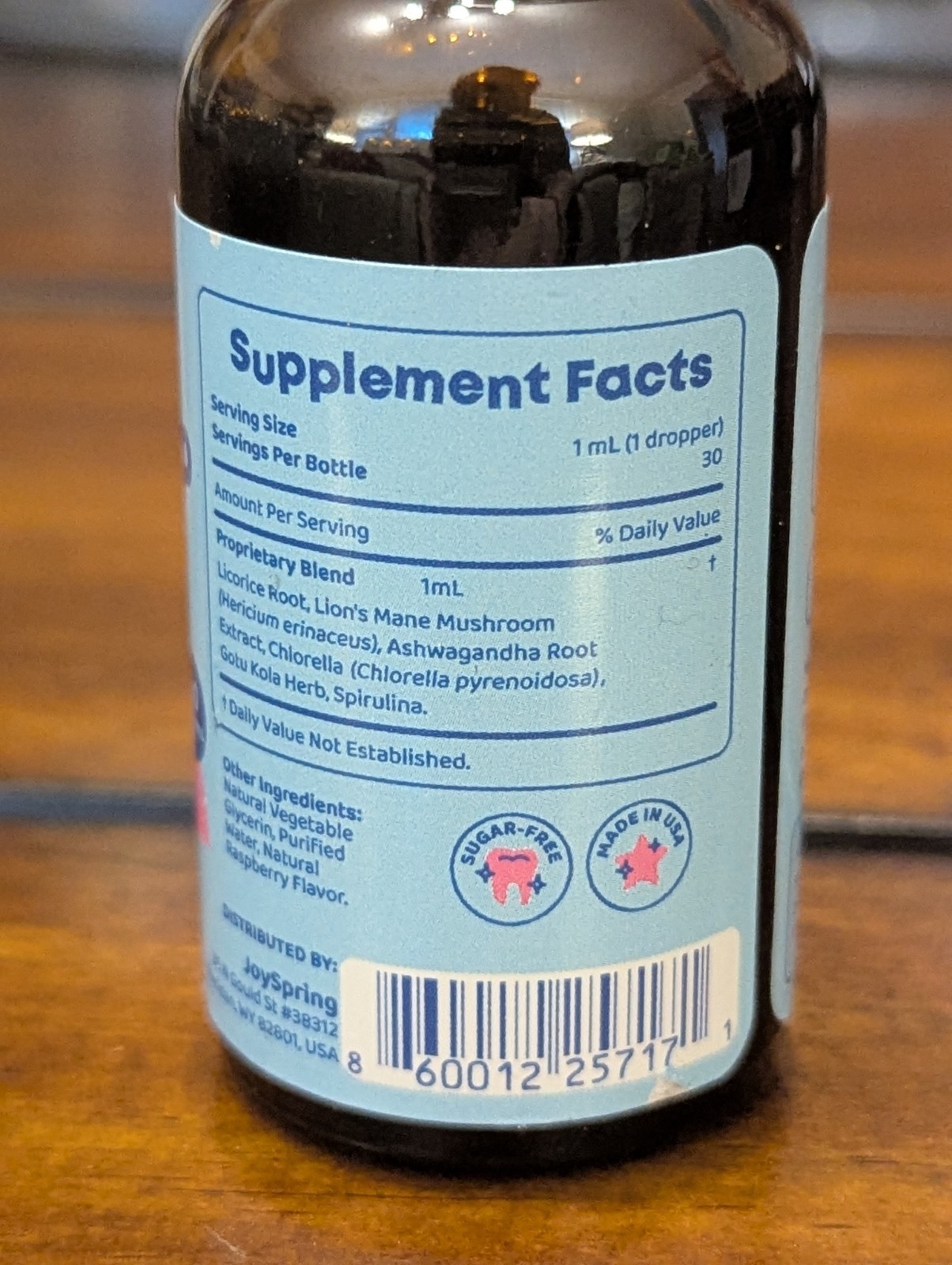 JoySpring Lingo Leap Herbal Lion’s Mane Drops 1 fl oz 30ml Kids Speech Support