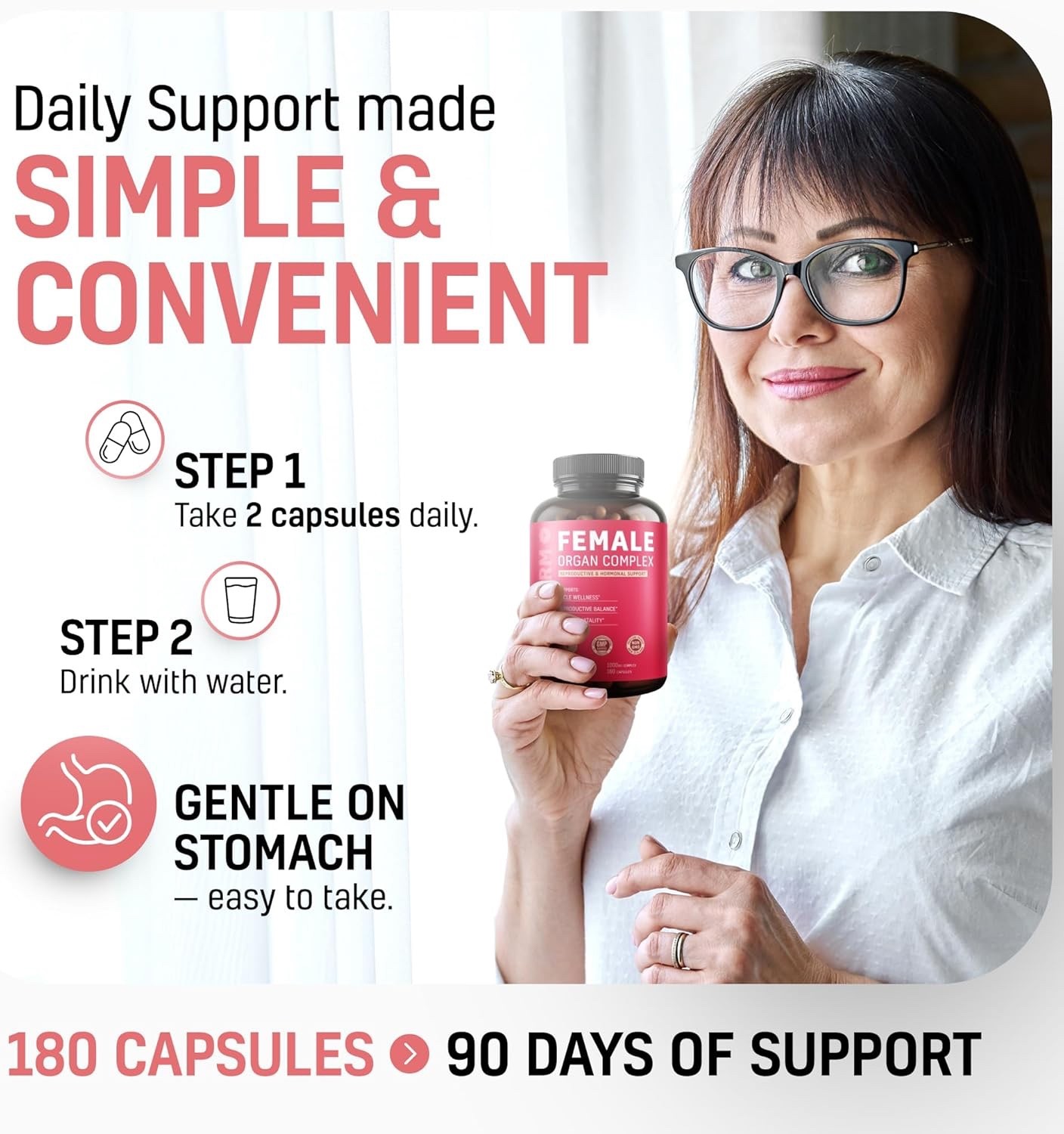 Beef Organ Supplement for Women 6 in 1 Complex Hormone Balance Energy Grass-Fed