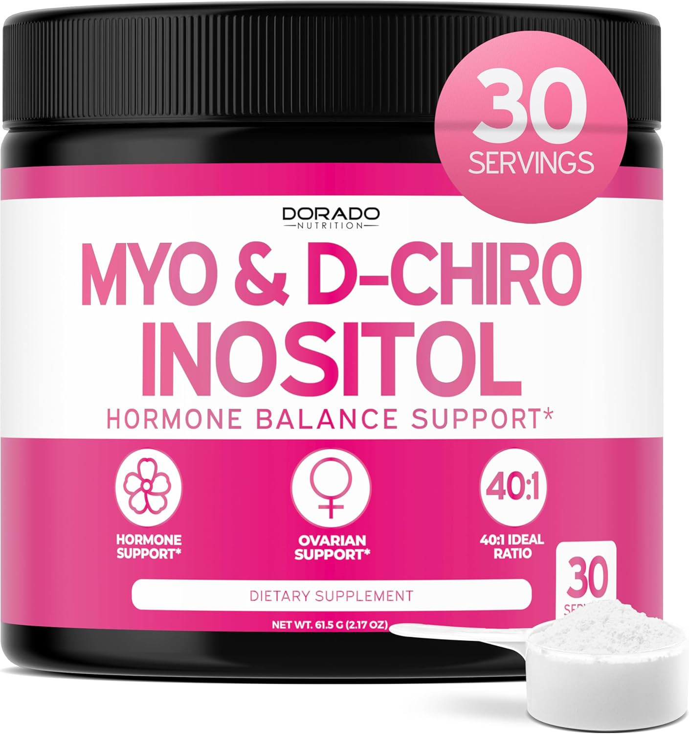 Myo-Inositol & D-Chiro Inositol Supplement Powder (2050Mg per Serving Ideal 40:1