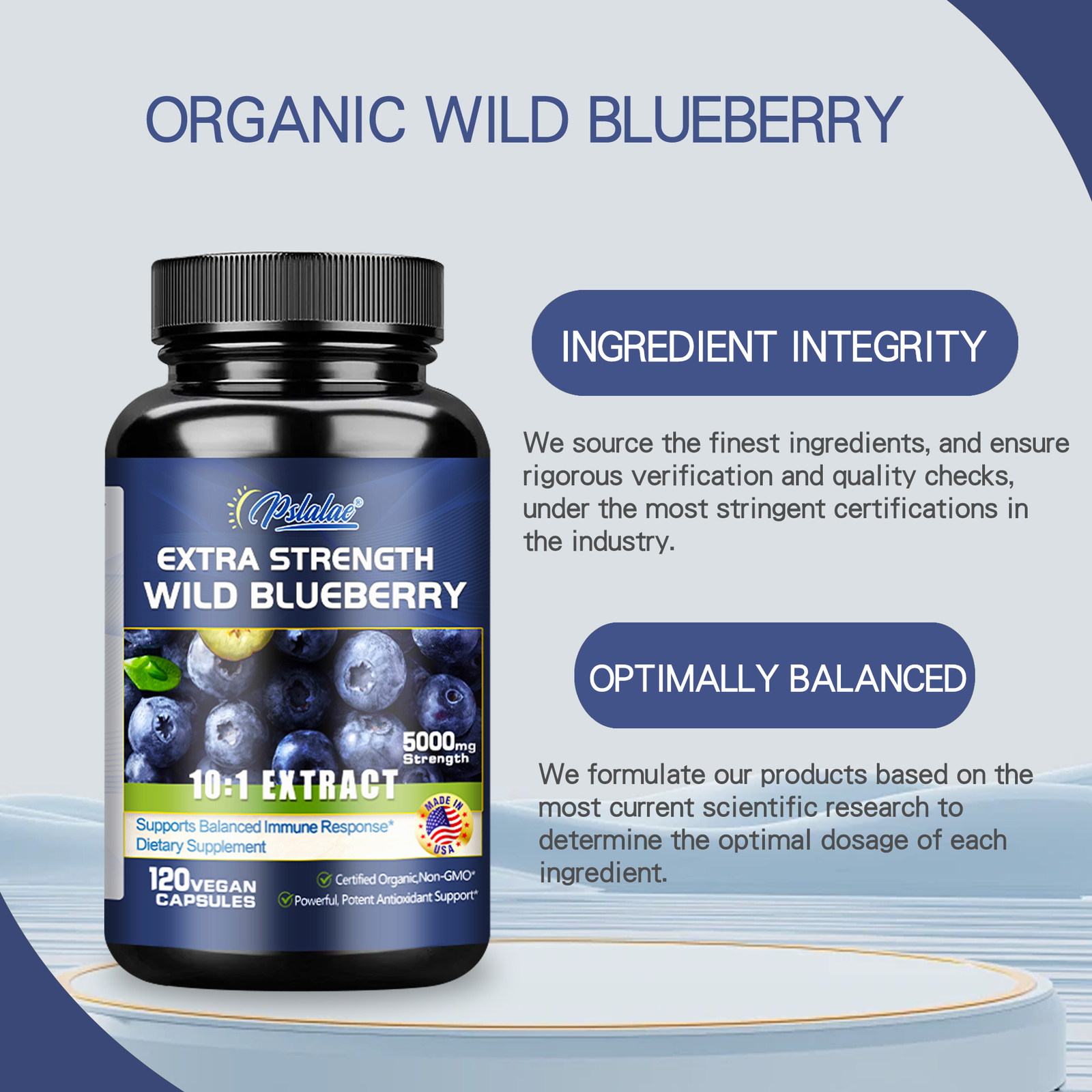 Wild Blueberry – Antioxidant, Brain Health, Boosts Vision Memory, High Strength