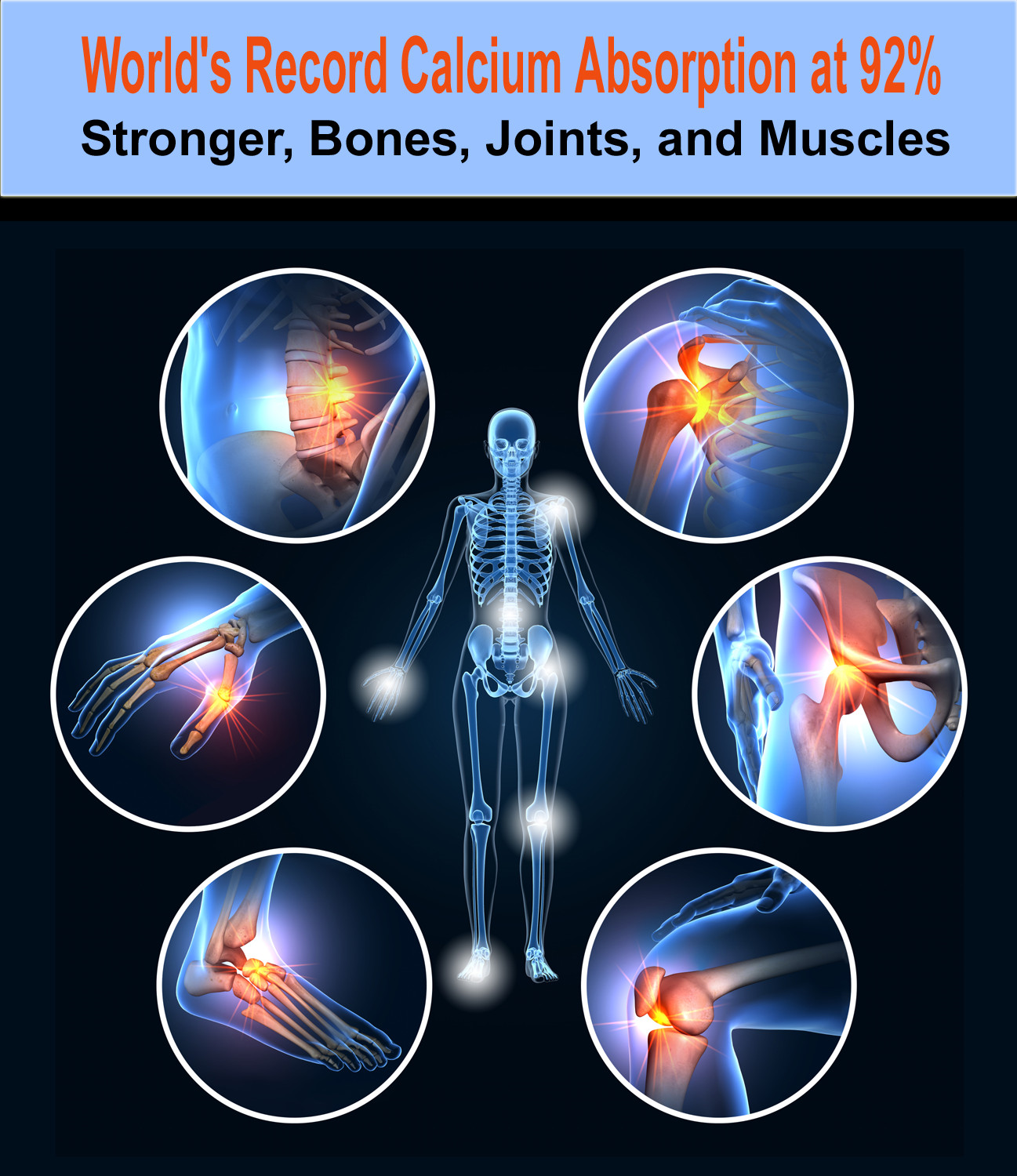 EZorb Calcium (1 Powder) Absorbs 92%, Bone Spurs, Osteoporosis, Arthritis Health