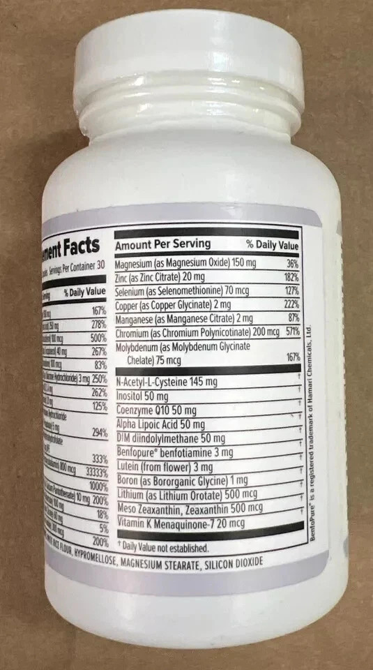 pack of 5 AUTHENTIC 10X Health Optimize Methylated Multivitamin 90 Caps