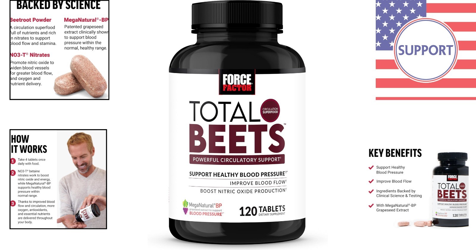 NO3-T Powered Total Beets – 120 Tablets for Enhanced Circulation & Heart Support