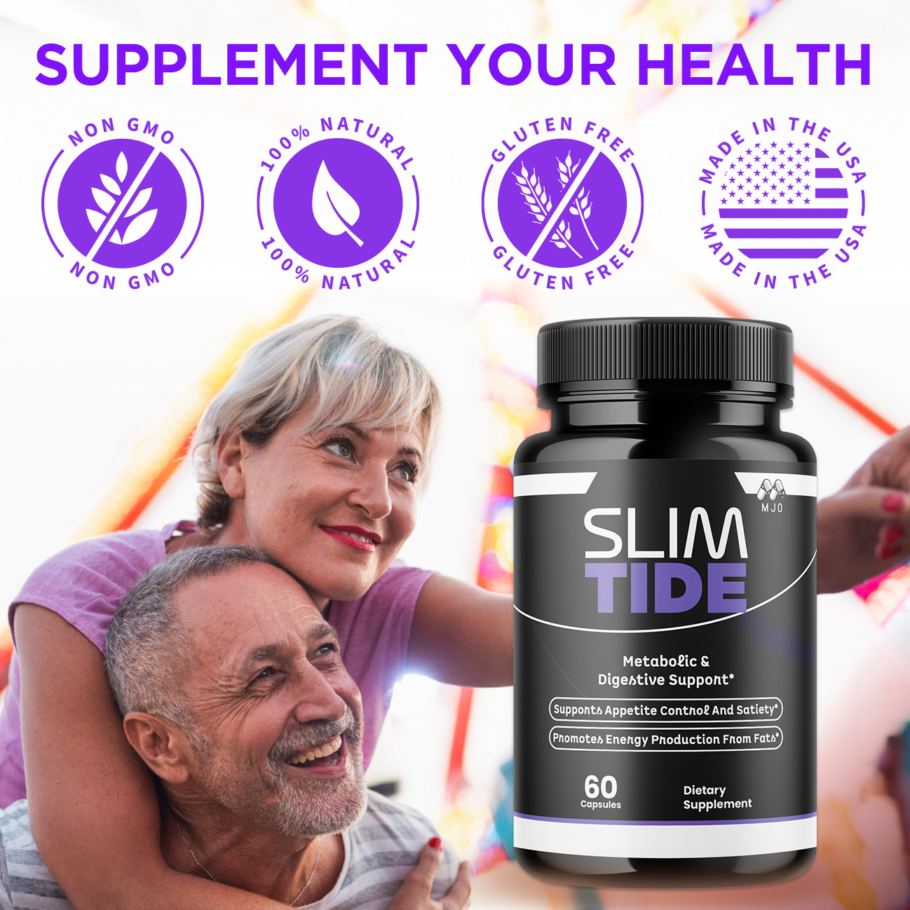 (1 Pack) Slimtide Advanced Weight Management Health Formula Slim Tide 60 Caps
