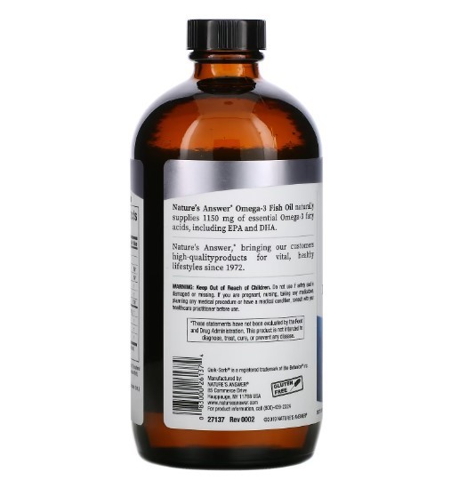 Liquid Omega-3, Deep Sea Fish Oil EPA/DHA, Orange, 16 fl oz (480 ml)