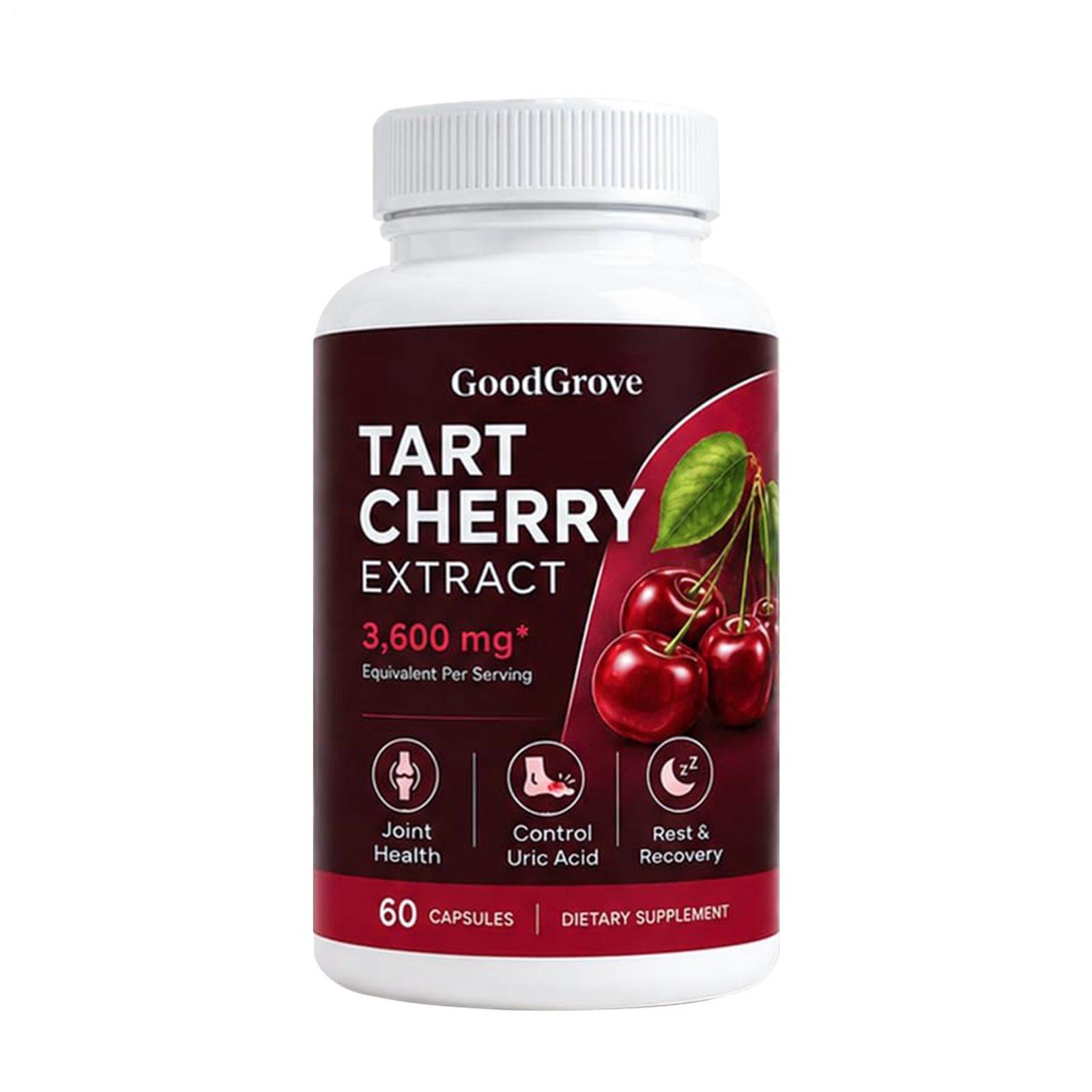 2Pcs Good Grove Tart Cherry Extract,Goodgrove Tart Cherry Cold Extracted,60Ct