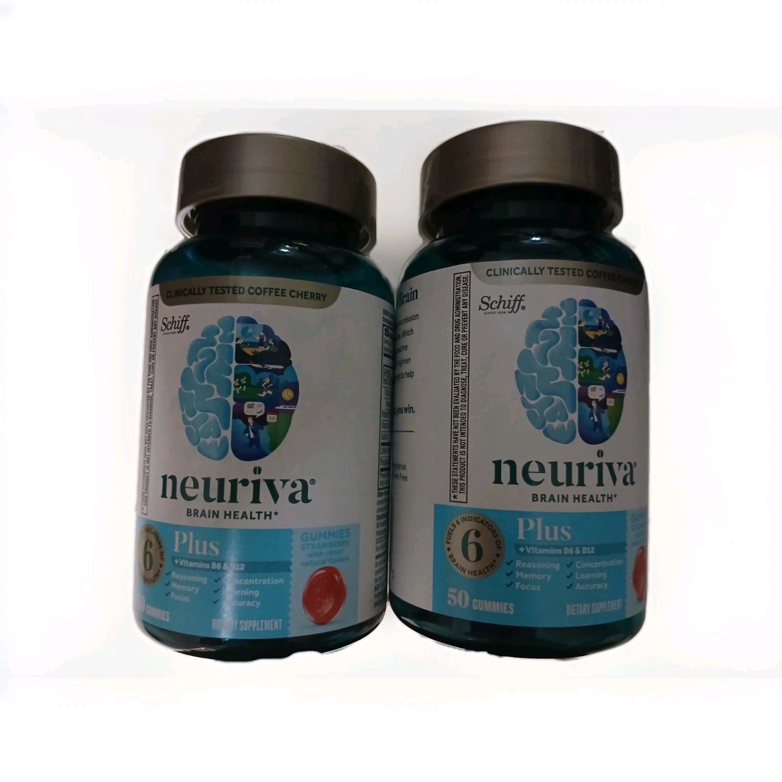 Neuriva Plus Brain Strawberry 50 X 2 = 100 GUMMIES Exp 5/26 & 5/26