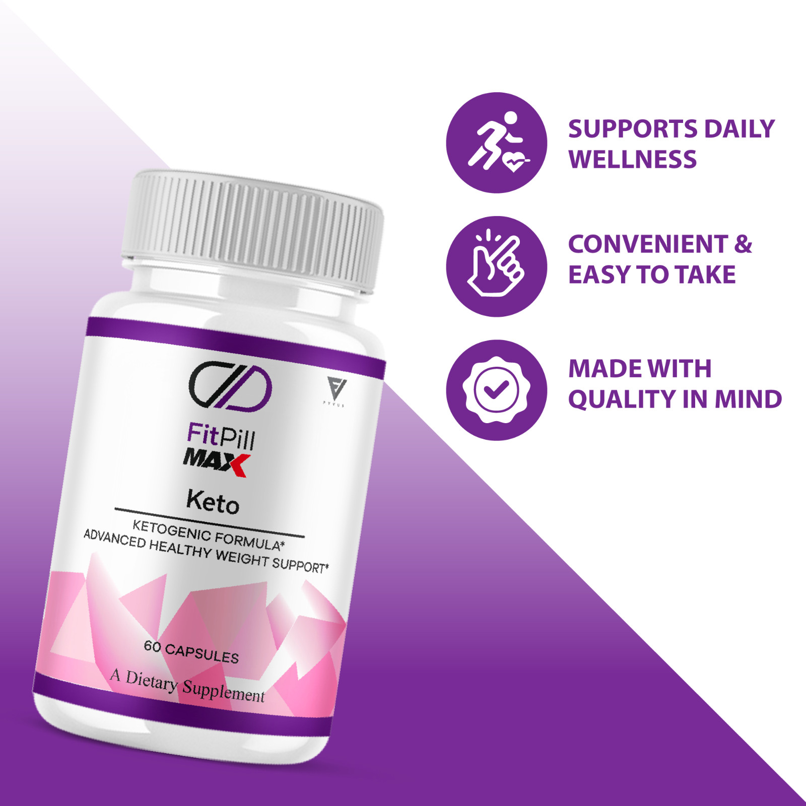 (3 Pack) Fitpill Max Keto Supplement, Fitpill Weight Management (180 Capsules)