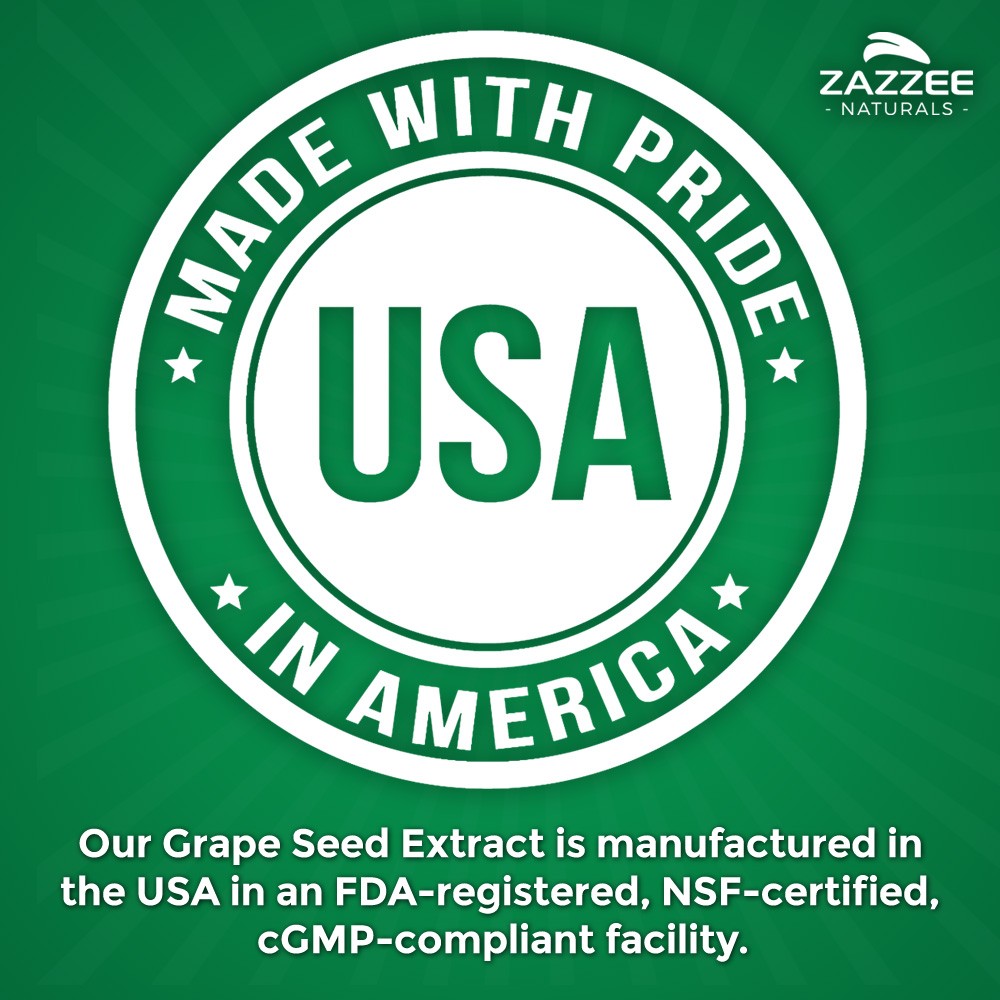 Grape Seed Extract 180 Veggie Capsules 400 mg 95% Polyphenols Antioxidant