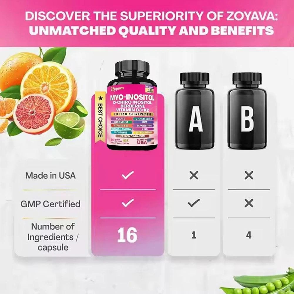 LUXRY Soothe&Smooth Bundle – Zoyava Cortisol Myo-Inositol All-in-One Supplement