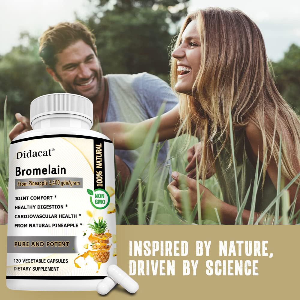 2400 GDU Bromelain 30/60/120Capsule 500mg Pineapple Digestive Supplement Pill