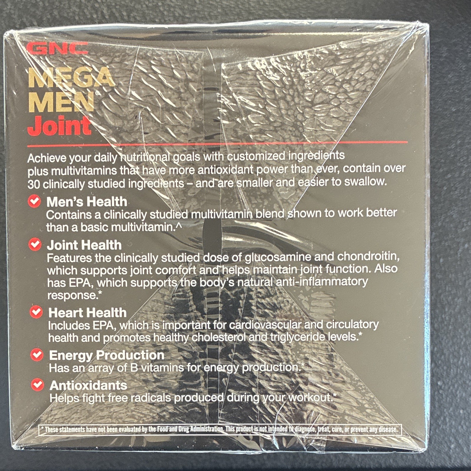 GNC Mega Men Joint Vitapak Men’s Vitamin Gluten-Free 30 Packs 30Day 09/26