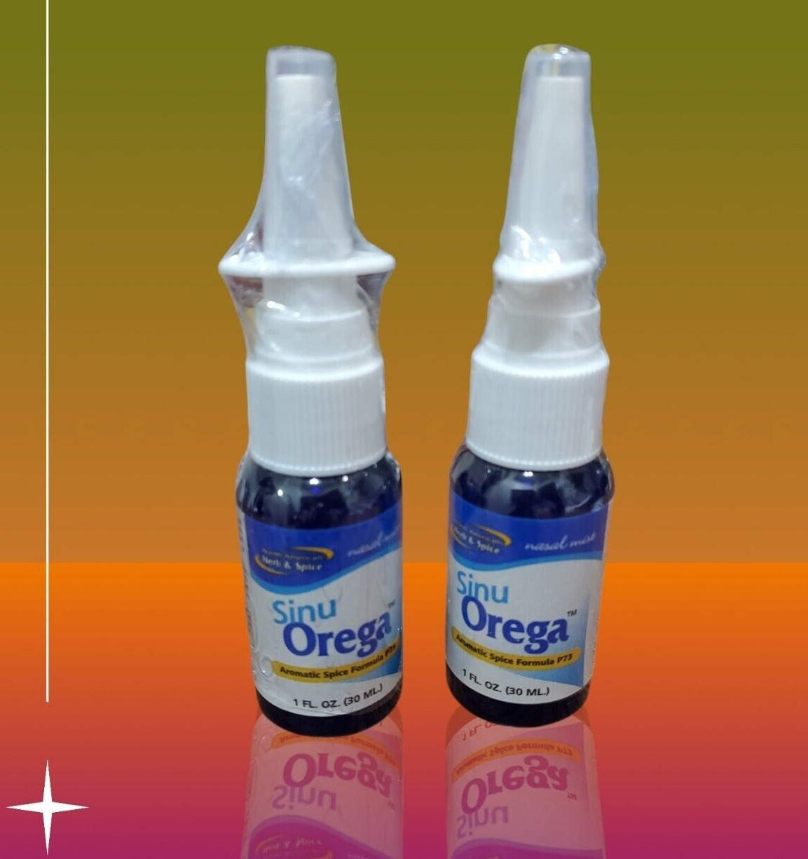 (1 oz + 1 oz), Sinu Orega Nasal Spray SinuOrega oreganol P73, 2 Pack EXP. 2027