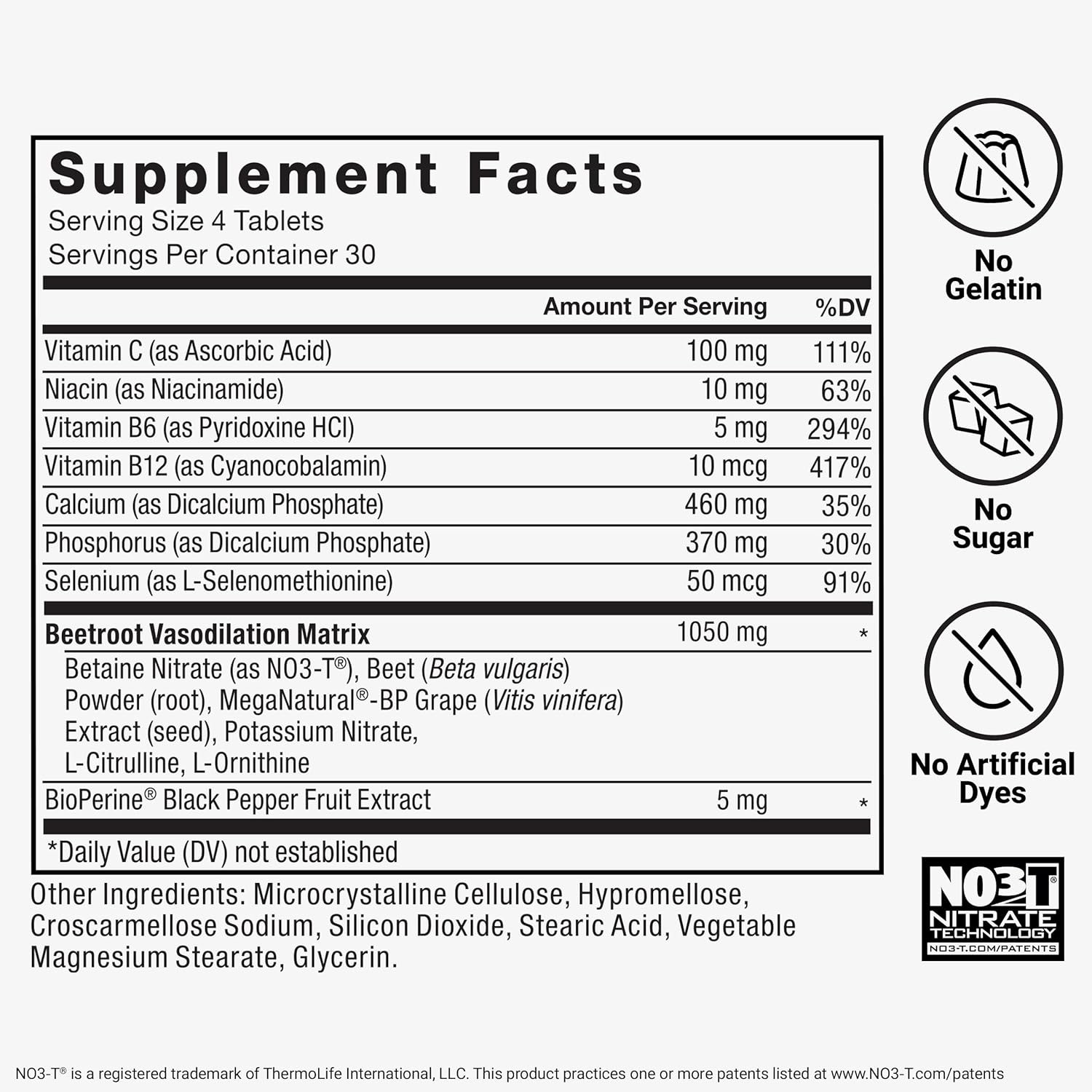 NO3-T Powered Total Beets – 120 Tablets for Enhanced Circulation & Heart Support