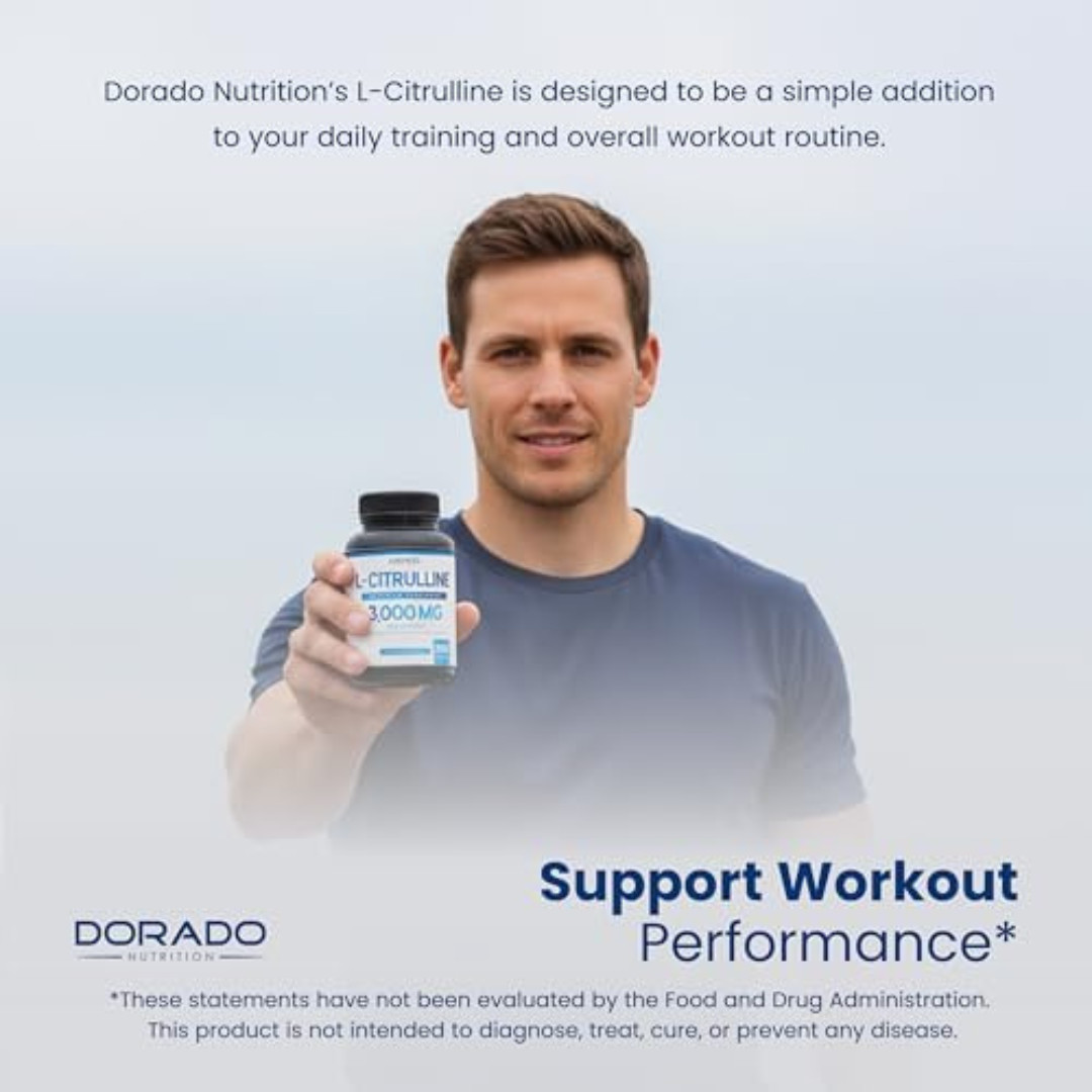 L-Citrulline 3000mg GMP Certified & Non-GMO Free Form Amino 240 Capsules