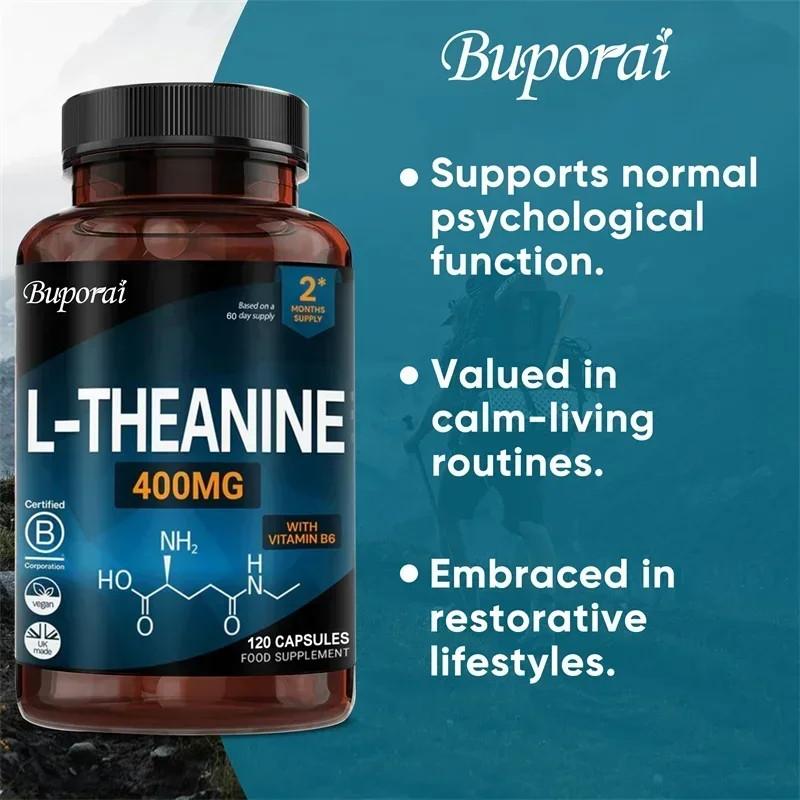 L-Theanine 400mg 240pcs,Relaxation,Maintain Nervous System Health,Keeps You Calm