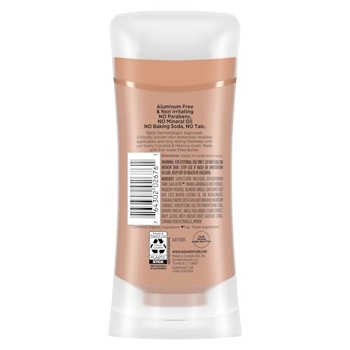 SheaMoisture Deodorant Stick 72h Odor Control Coconut & 2.6 Ounce (Pack of 1)