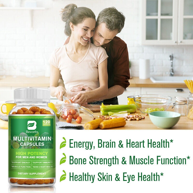 Unisex Multivitamin Capsules- Daily Immune Support with Vitamins & Minerals