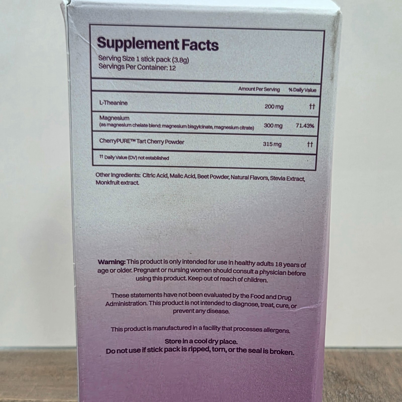 Nite Nectar Magnesium Glycinate Powder Sleep Promoting, 12 sticks