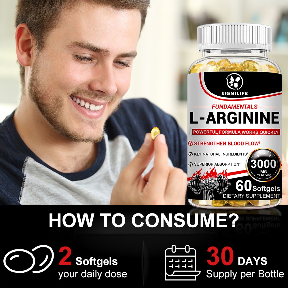 Nitric Oxide Booster L-Arginine, L-Citrulline 3000mg 60 Caps HIGHEST POTENCY