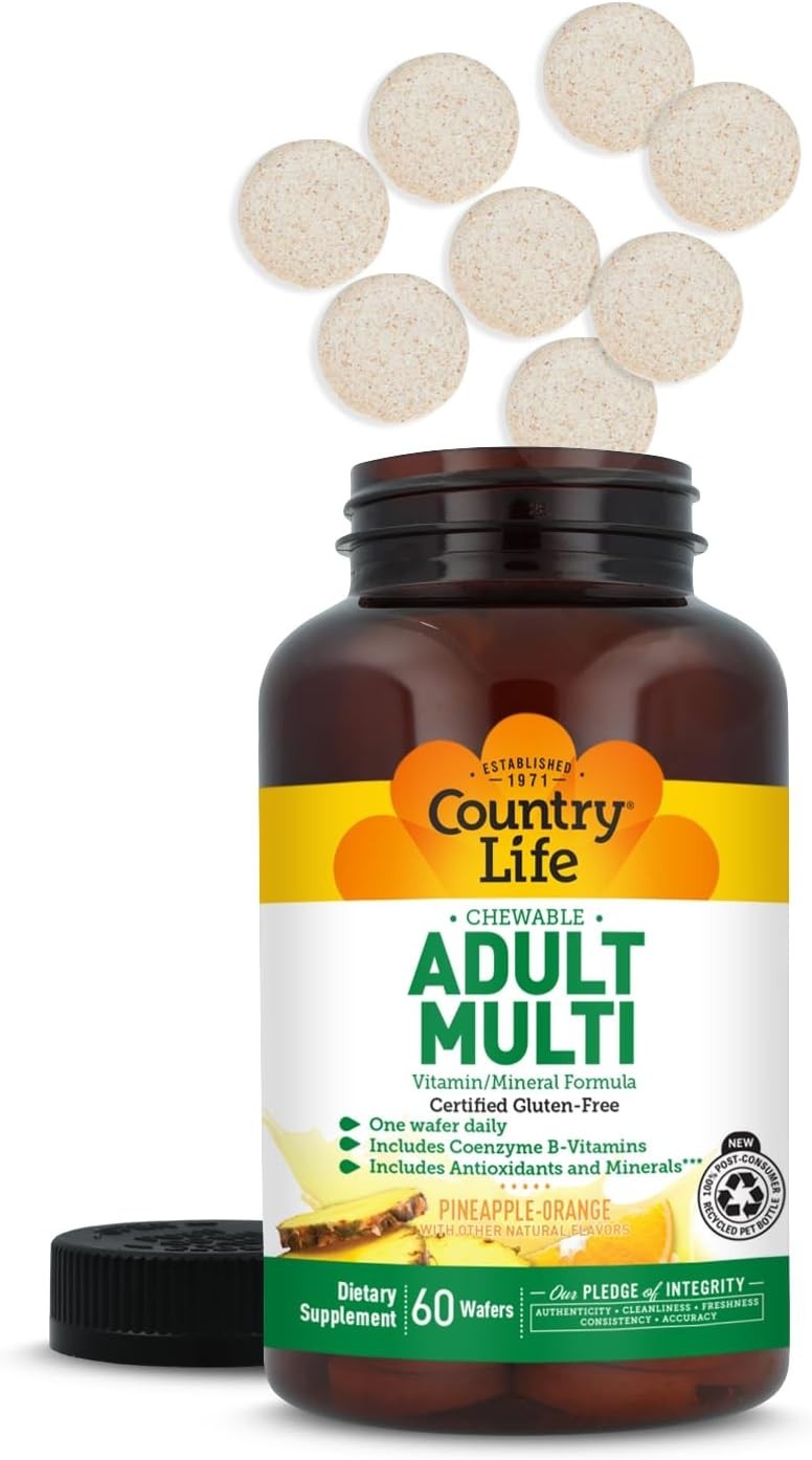 Nutritious 60 Count Chewable Multivitamins – Pineapple-Orange Flavor for Adults