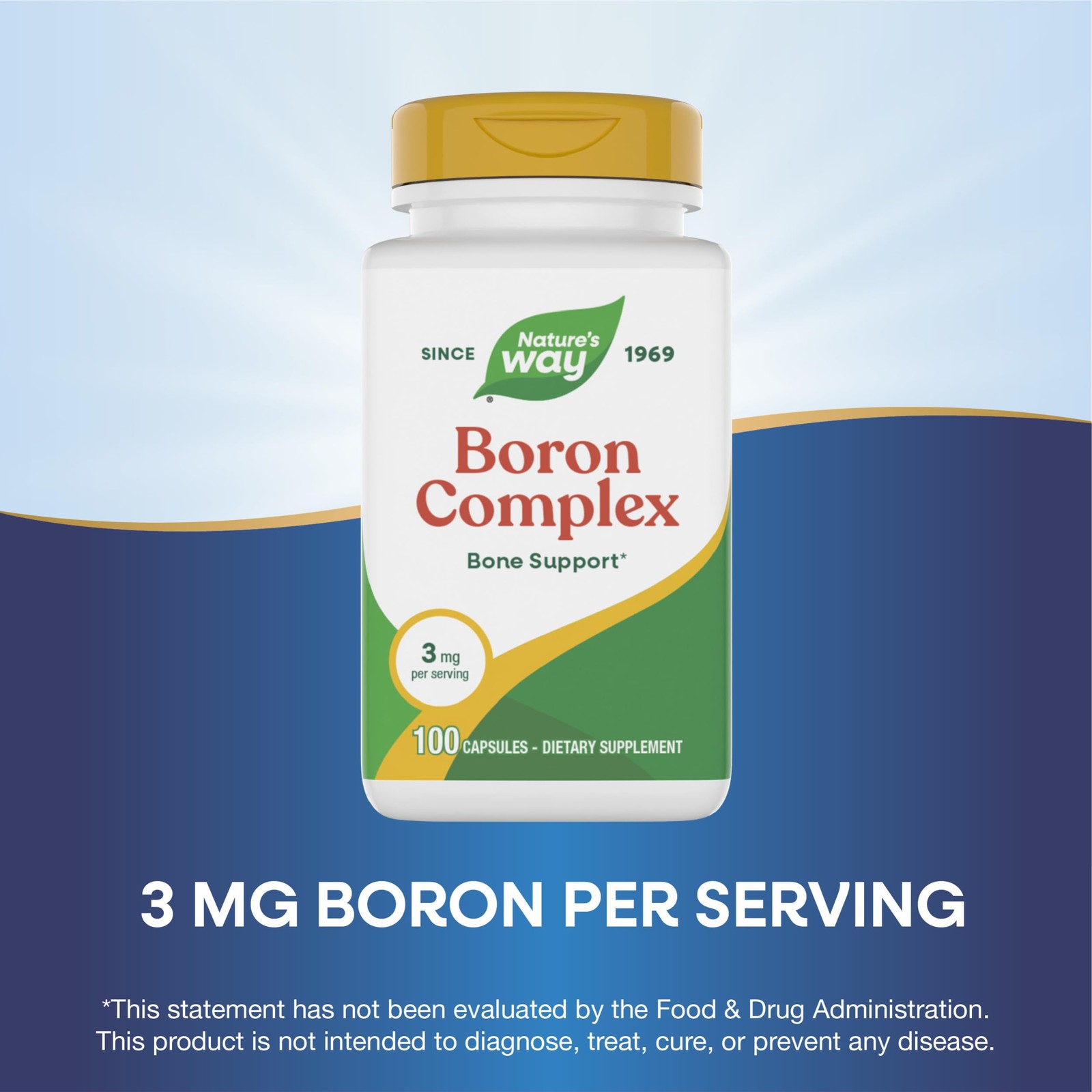 Nature’s Way Boron Complex, Bone Support*, 3 100 Count (Pack of 1), No Color