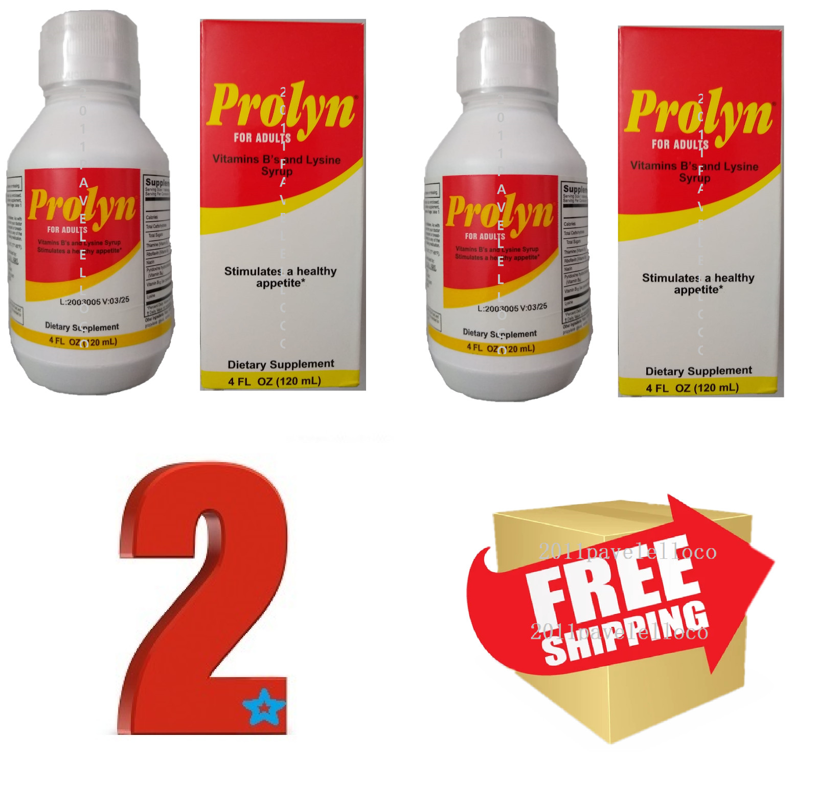 Prolyn Jarabe Adultos * Syrup for Adults 4oz Vitamins B’s for healthy appetite