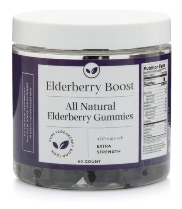 Elderberry Boost 60 Ct Gummies 400mg High Potency Natural Formula