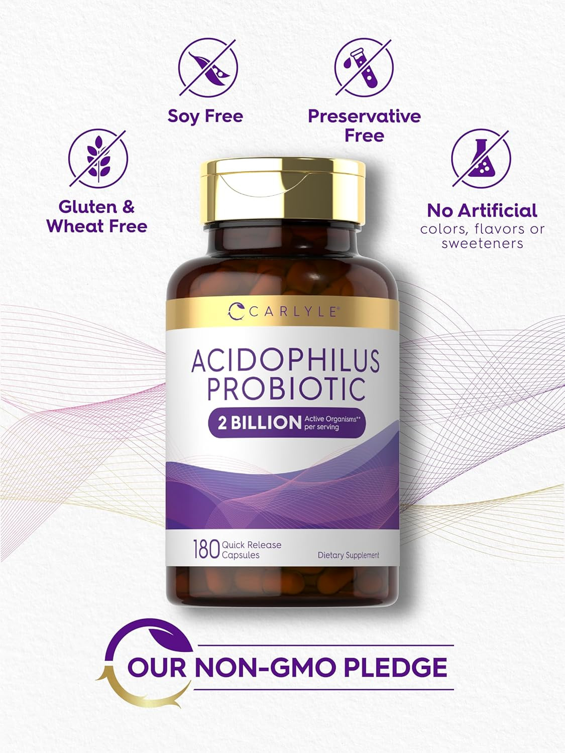Acidophilus Probiotic for Women & Men’S Digestive Health 2 Billion CFU 180 Quick