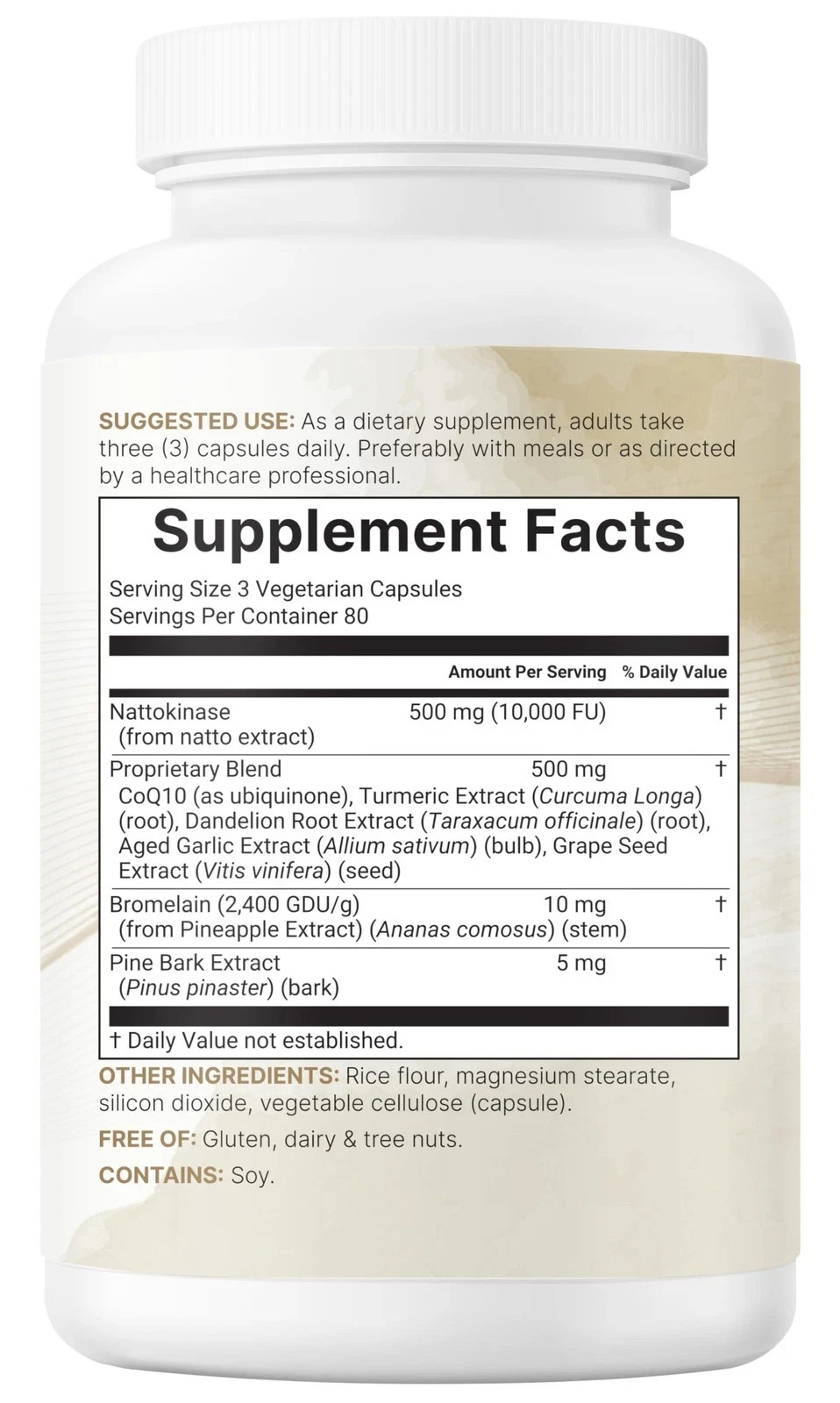 Micro Ingredients Nattokinase 10,000 FU Per Serving 240 Count (Pack of 1)