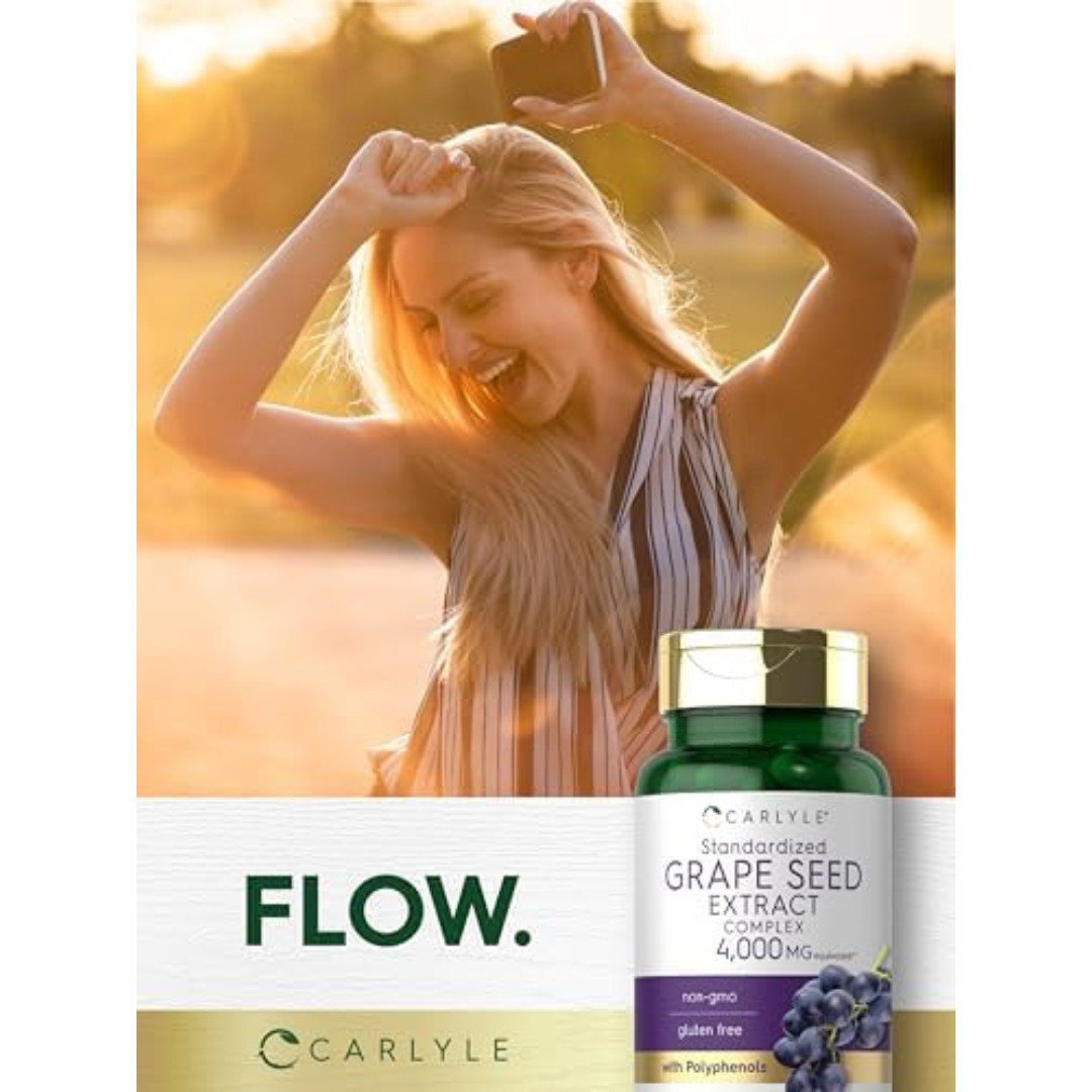 Grape Seed Extract Capsules 4,000Mg 120 Count Standardized Extract Complex with