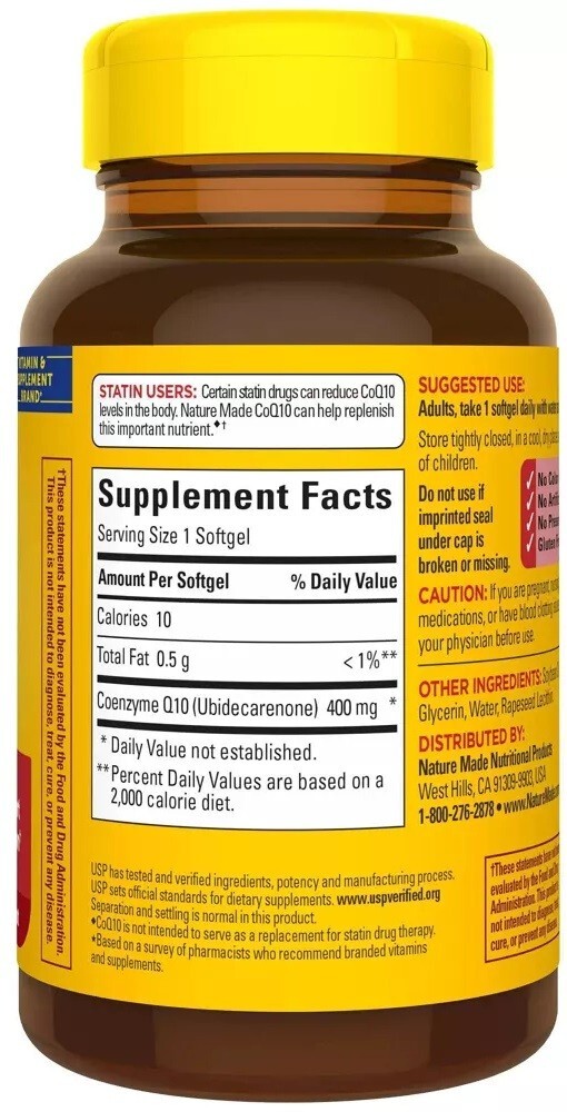 Nature Made CoQ10 400mg 90 Softgels Extra Strength Exp. 11/27 NEW & SEALED