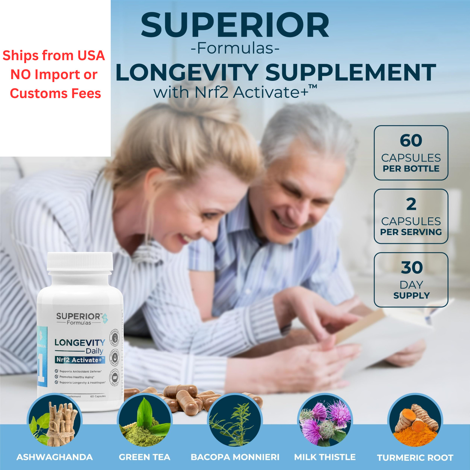 Superior Formulas Nrf2 Activator Supplement – 60 Count (Pack of 1), Blue