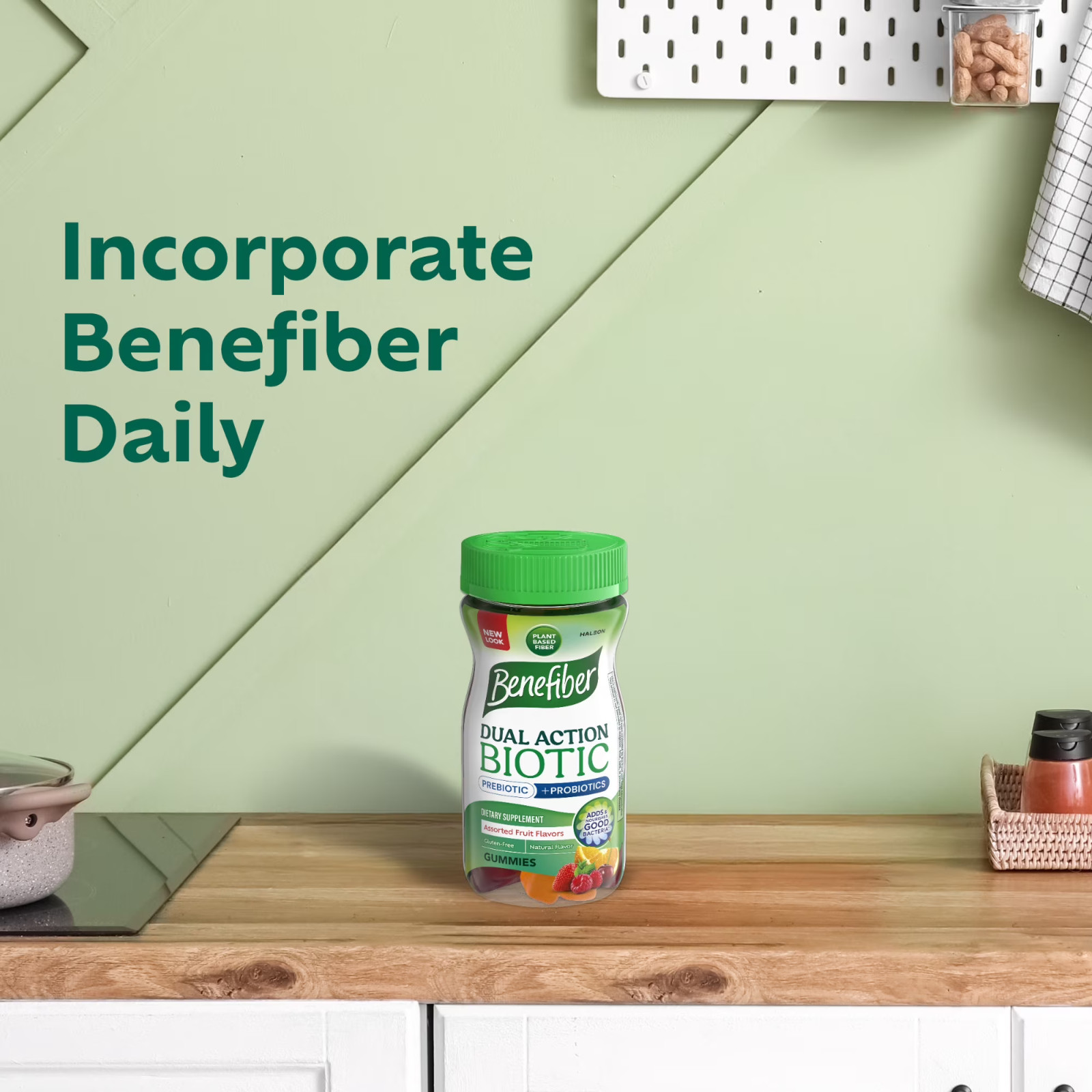 Benefiber Prebiotic Fiber Gummies with Probiotics 50 Count